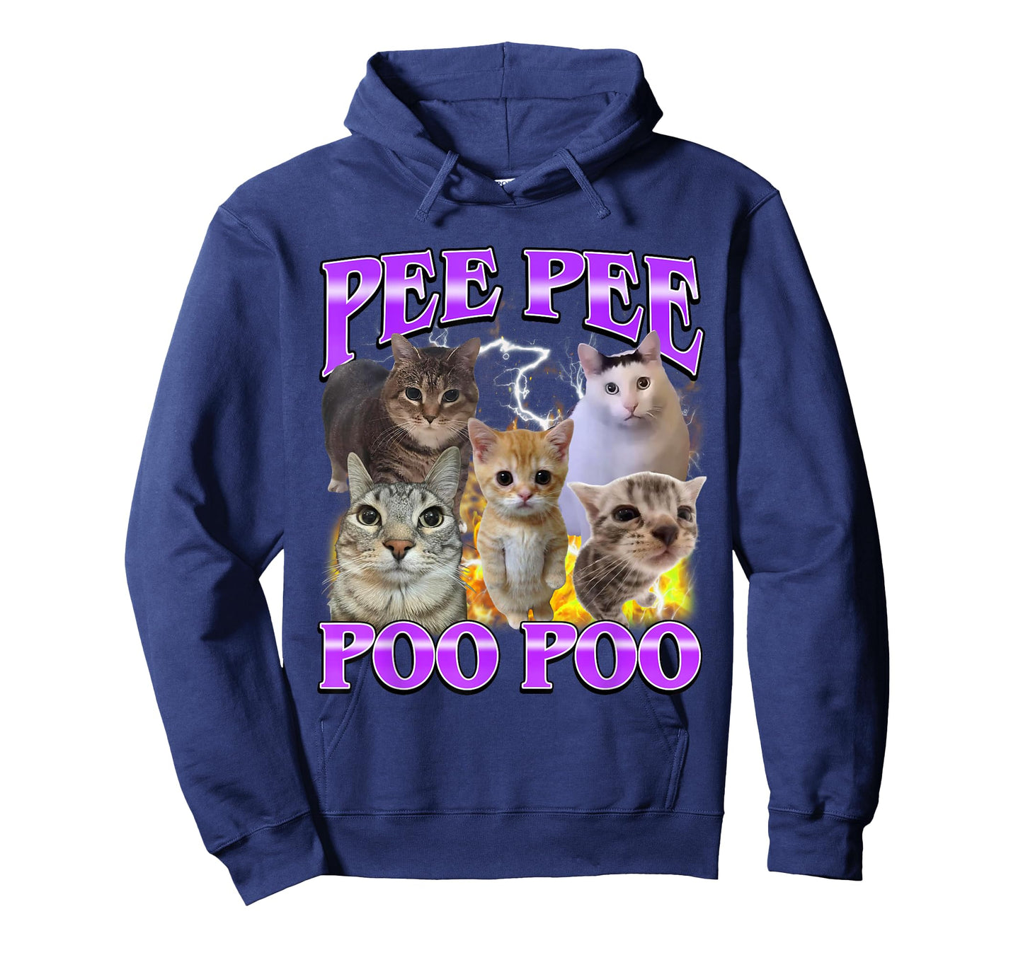Pee Pee Poo Poo Funny Offensive Cat Meme Men Women T-Shirt