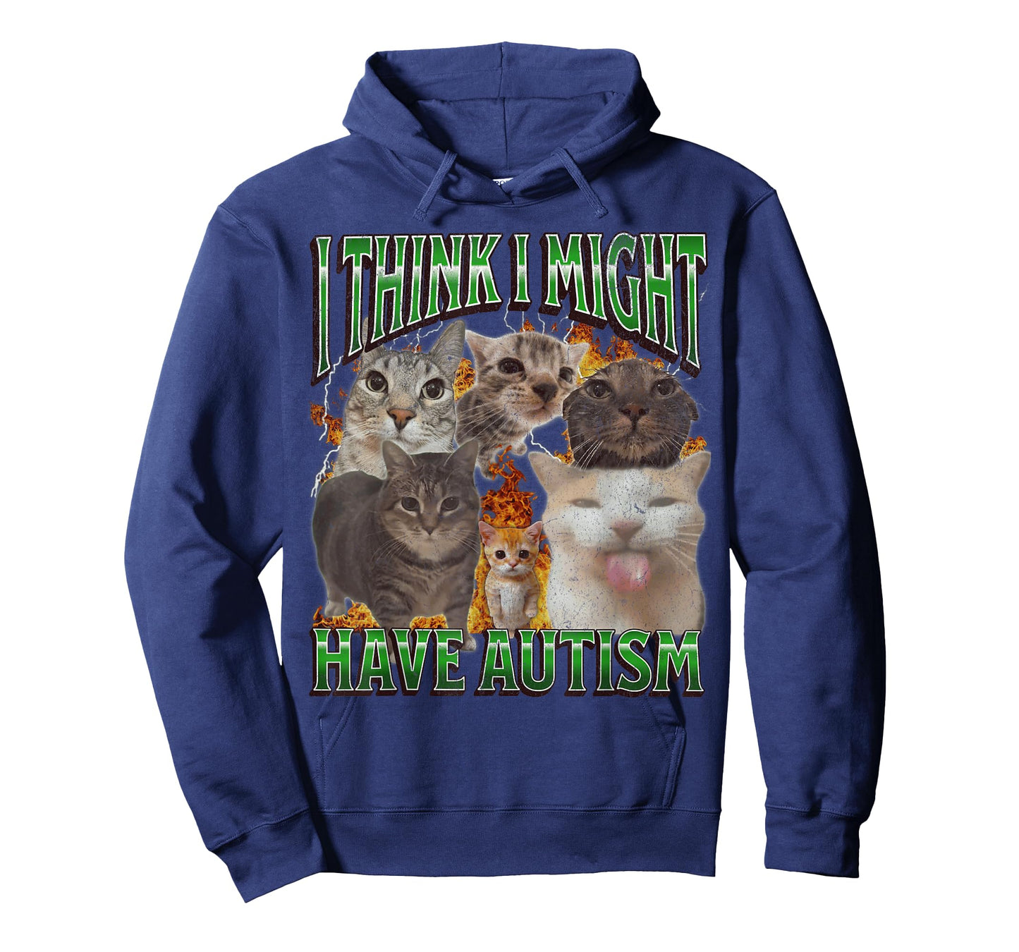 I Think I Might Have Autism Funny Cat Meme Bootleg Graphic T-Shirt for Men Women