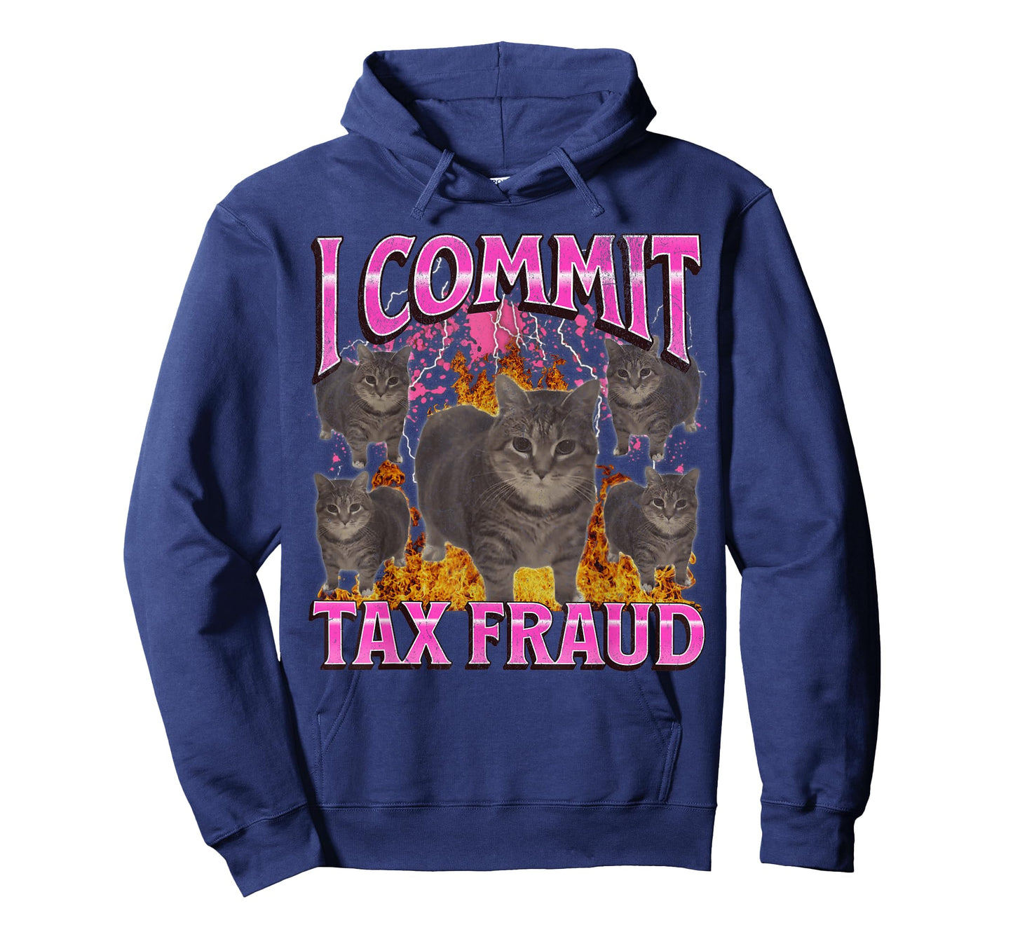 I Commit Tax Fraud Funny Oia Oia Cat Meme Bootleg Graphic T-Shirt