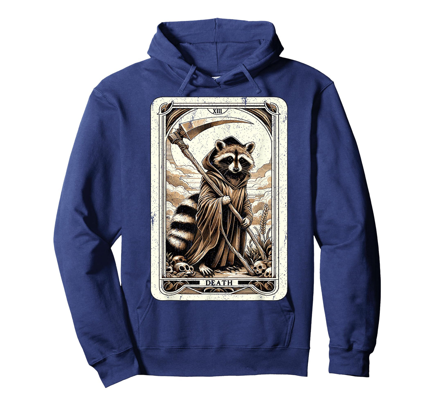 Raccoon Tarot Card Death Witchcraft Occult Raccoon T-Shirt, Small