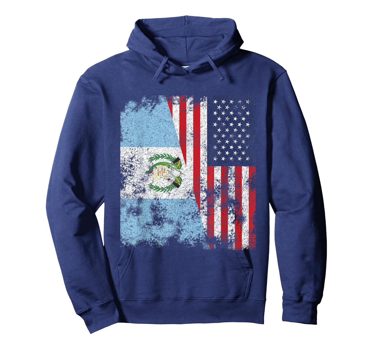 Guatemala USA Flag Distressed - Half American T-Shirt for Women Kids Men