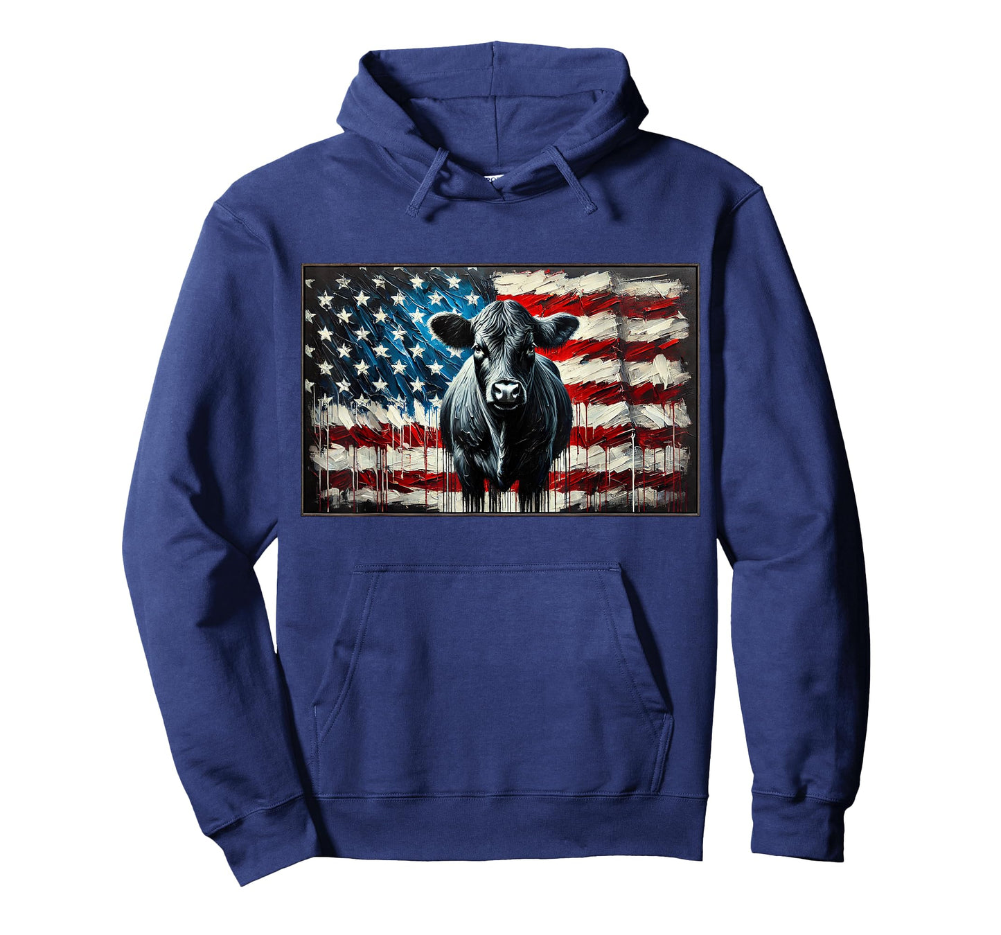 Angus Rancher USA American Flag Cow T-Shirt