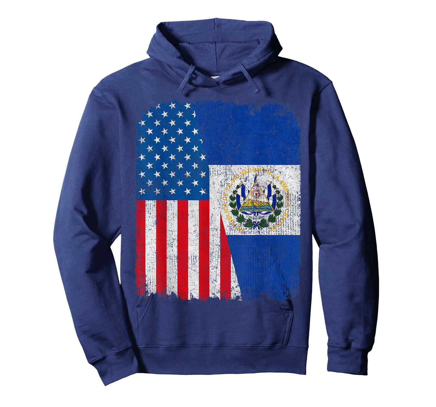 Salvadoran American Flag Half USA El Salvador Root Proud T-Shirt