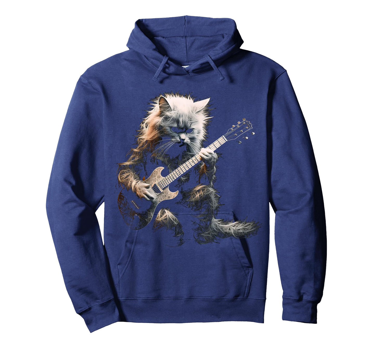 Funny Guitar Cat Rock Cat Playing Guitar T-Shirt