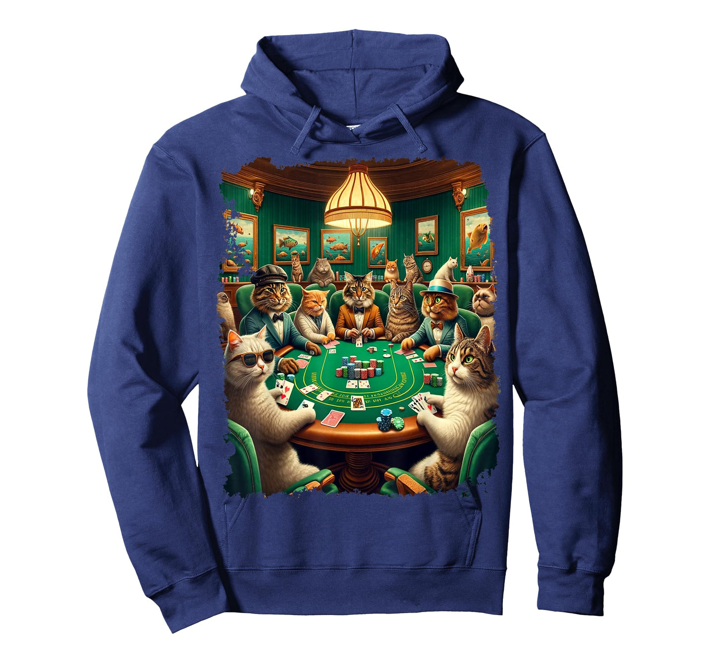 Playing Card Pop Art Gambling Cat Playing Poker Cards T-Shirt
