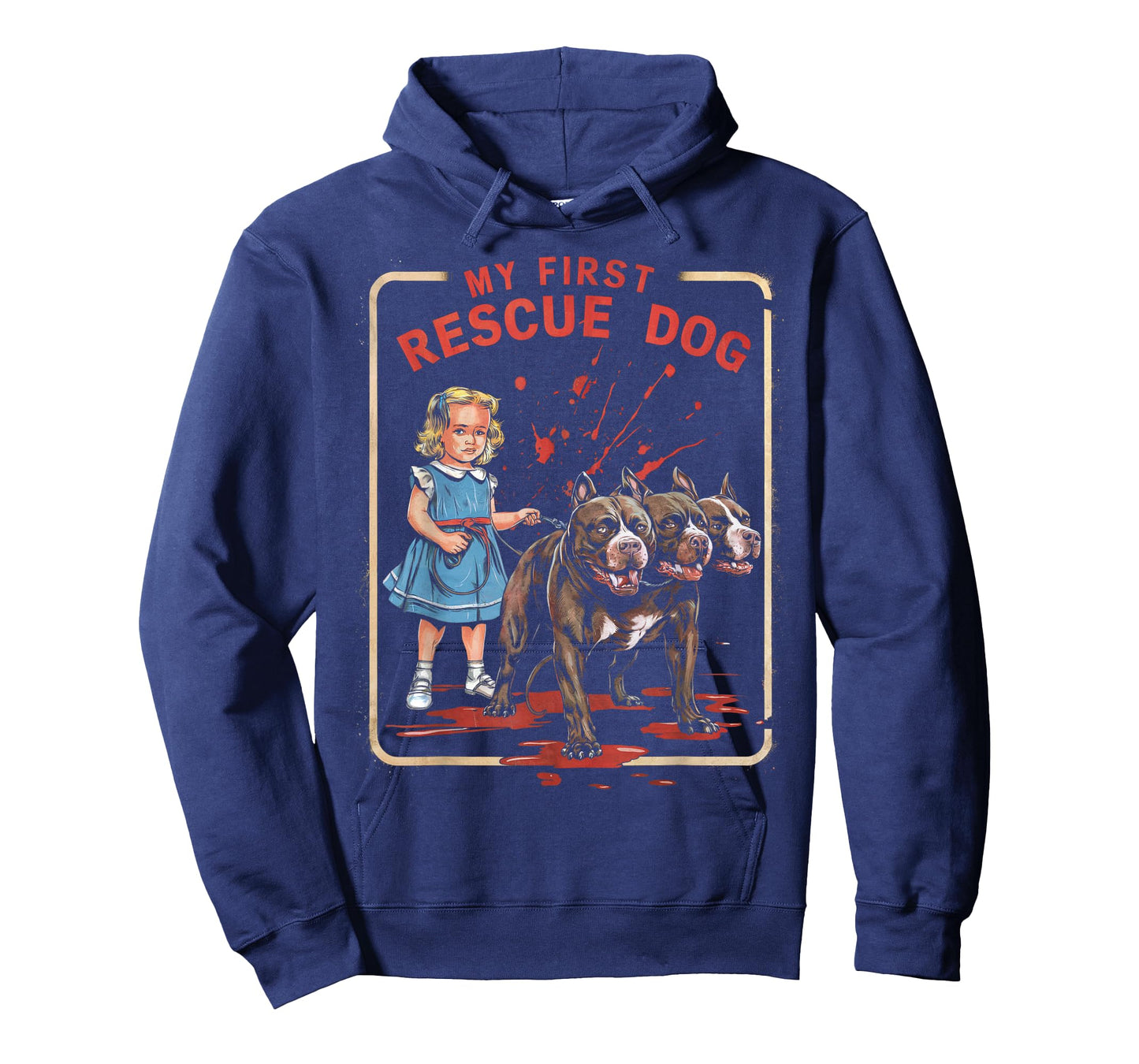 Vintage Horror Movie Lover Retro Halloween Shirt Rescue Dog T-Shirt