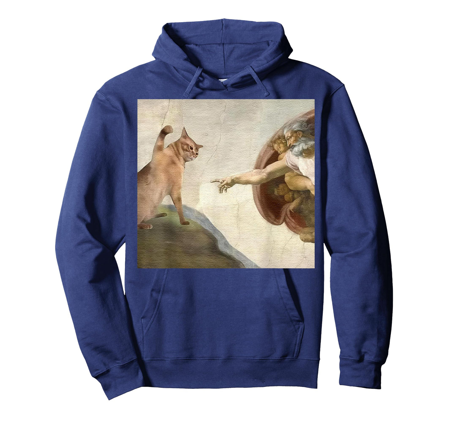 The Divine Swipe Funny Cat Swatting God's Hand Parody Cat T-Shirt
