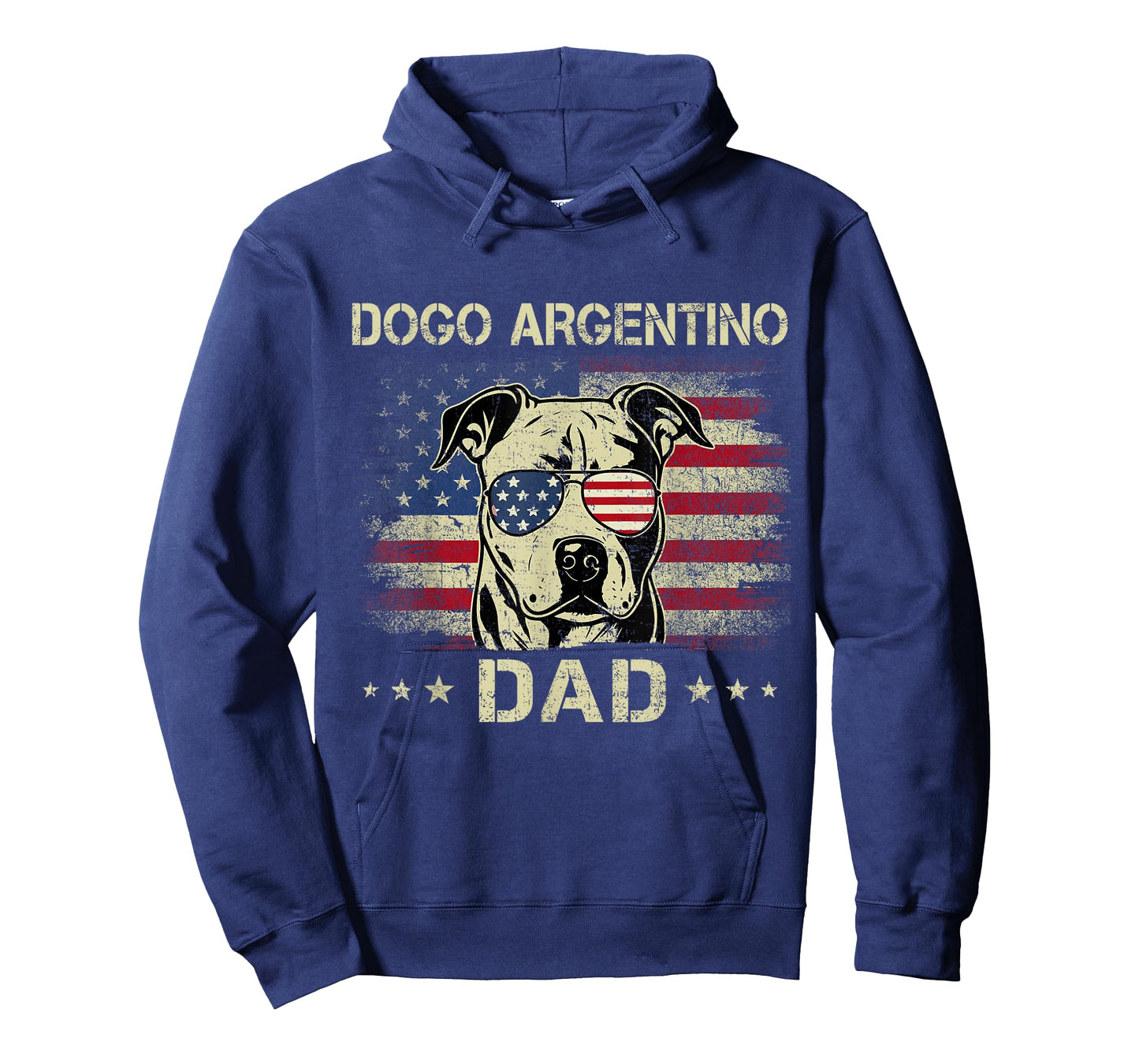 Dogo Argentino Dad Dog Vintage American Flag 4th Of July T-Shirt for Men Women Kids