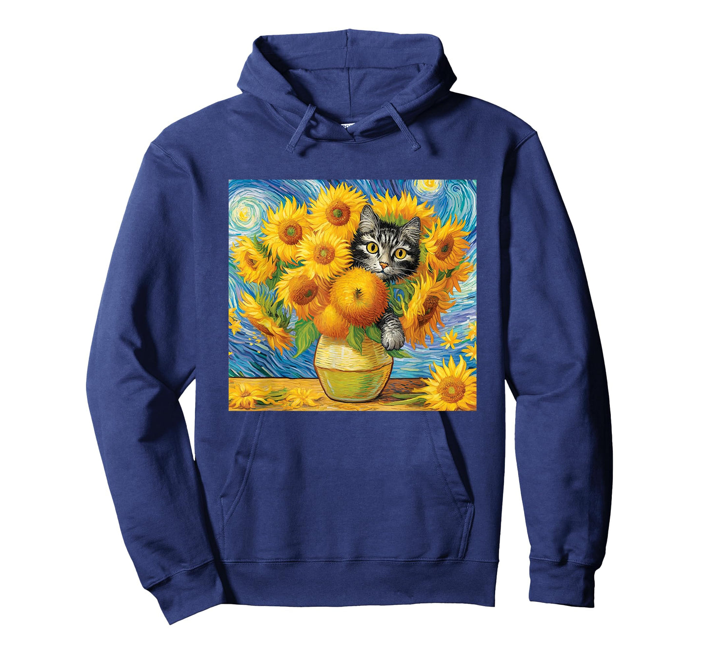 Van Gogh Sunflowers Kitten T-Shirt
