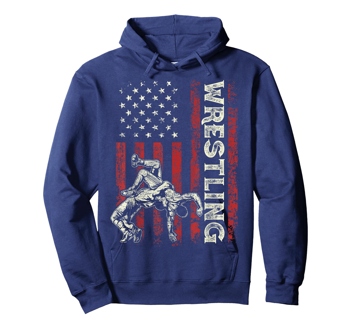 Wrestling US Flag Gifts Dad Wrestler Patriotic 4th Of July T-Shirt