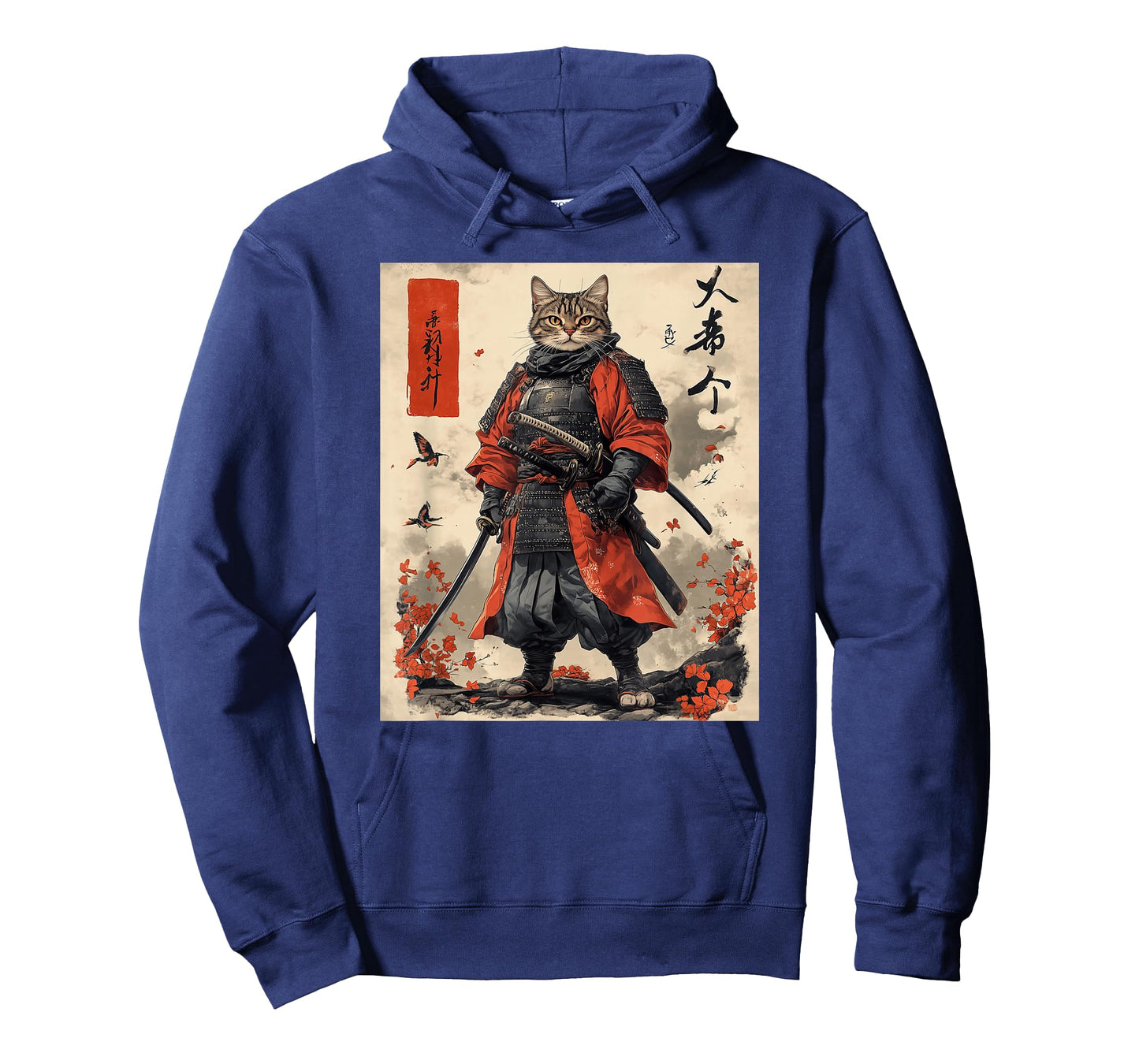 Samurai Cat T-Shirt - Japanese Art Style Warrior Graphic Tee T-Shirt
