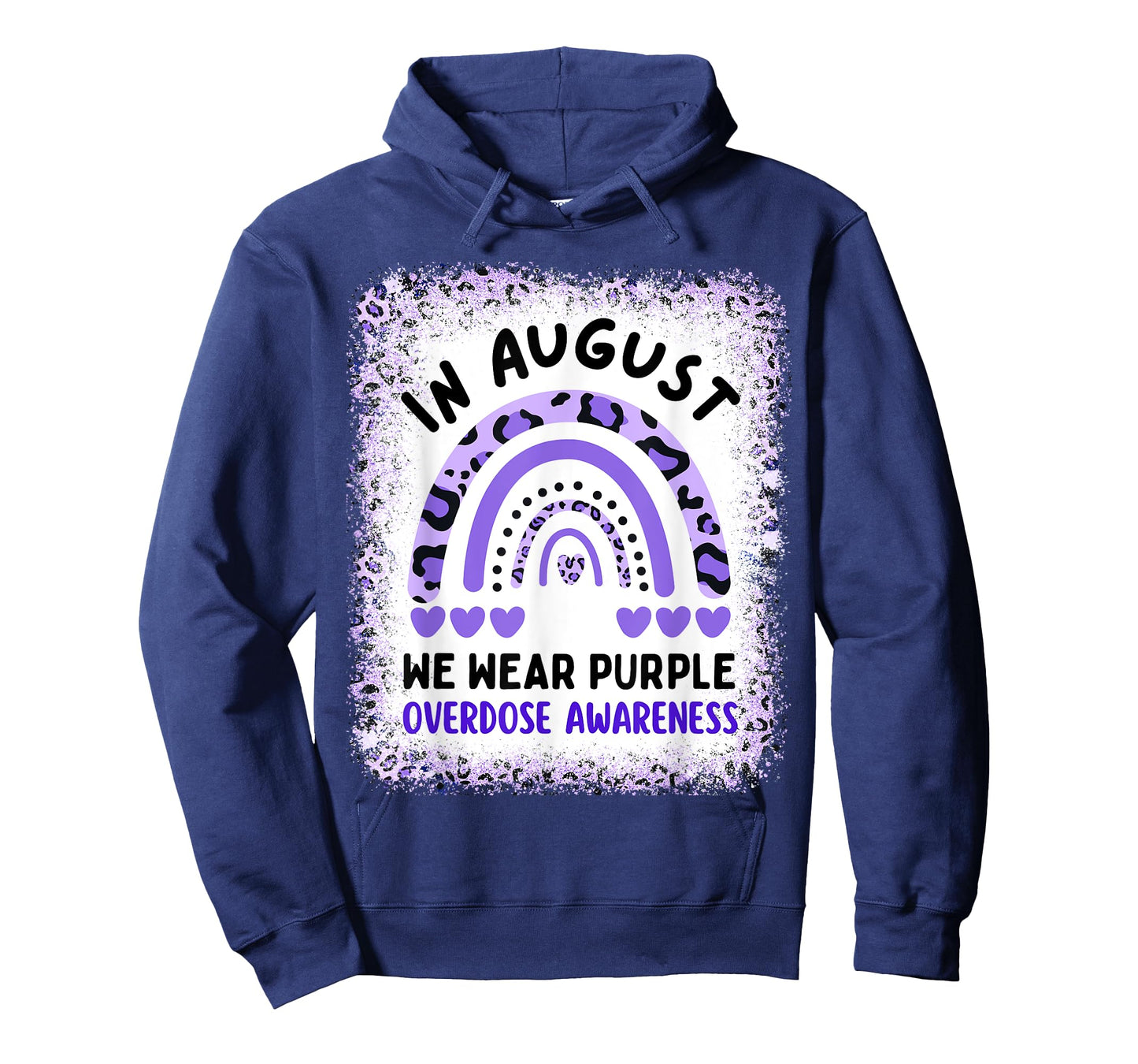 Rainbow In August We Wear Purple Overdose Awareness Month T-Shirt