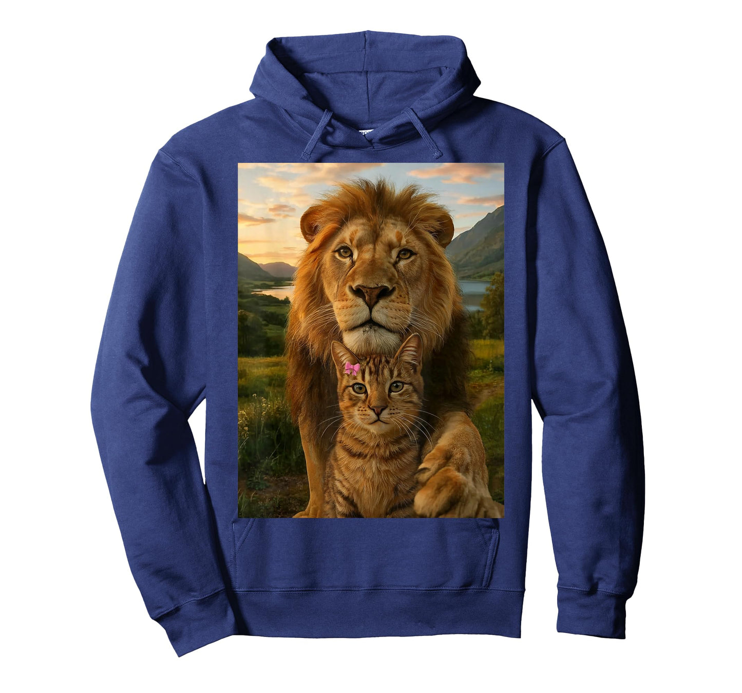 Funny Cat Selfie with Lion T-Shirt
