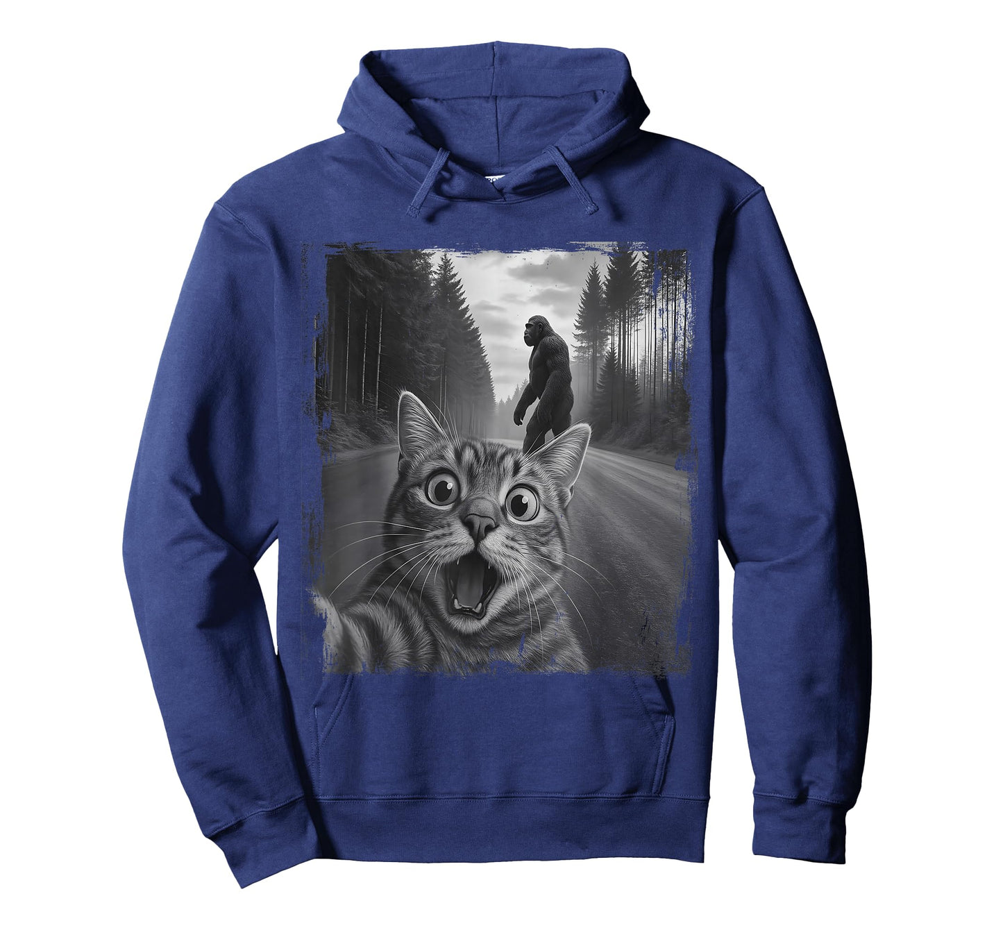 Cat Selfie Sasquatch Bigfoot Funny Apparel for Men Kids T-Shirt