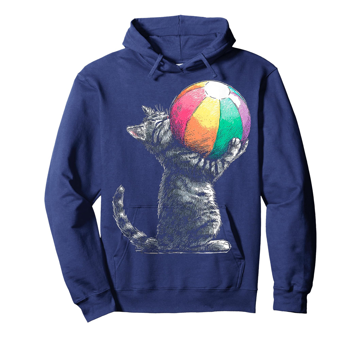 Cat Portrait Playing Cute Animal Graphic Illustration Cat T-Shirt