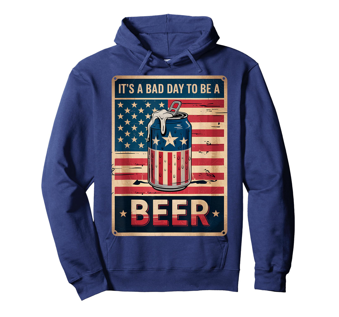 4th of July Retro Bad Day to Be A Beer USA Flag Beer T-Shirt