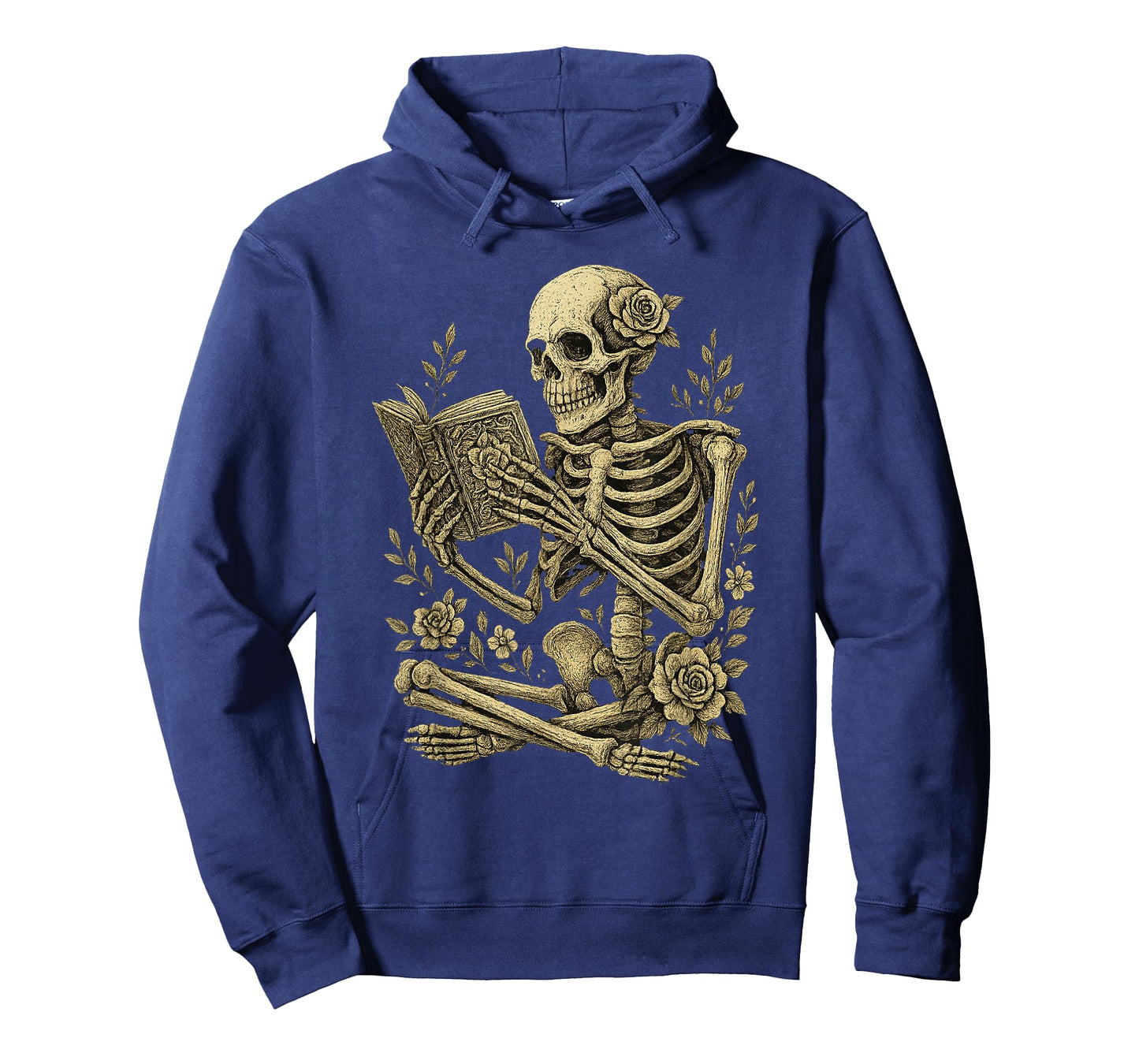 Skeleton Book Floral Skull Halloween Teacher Costume T-Shirt