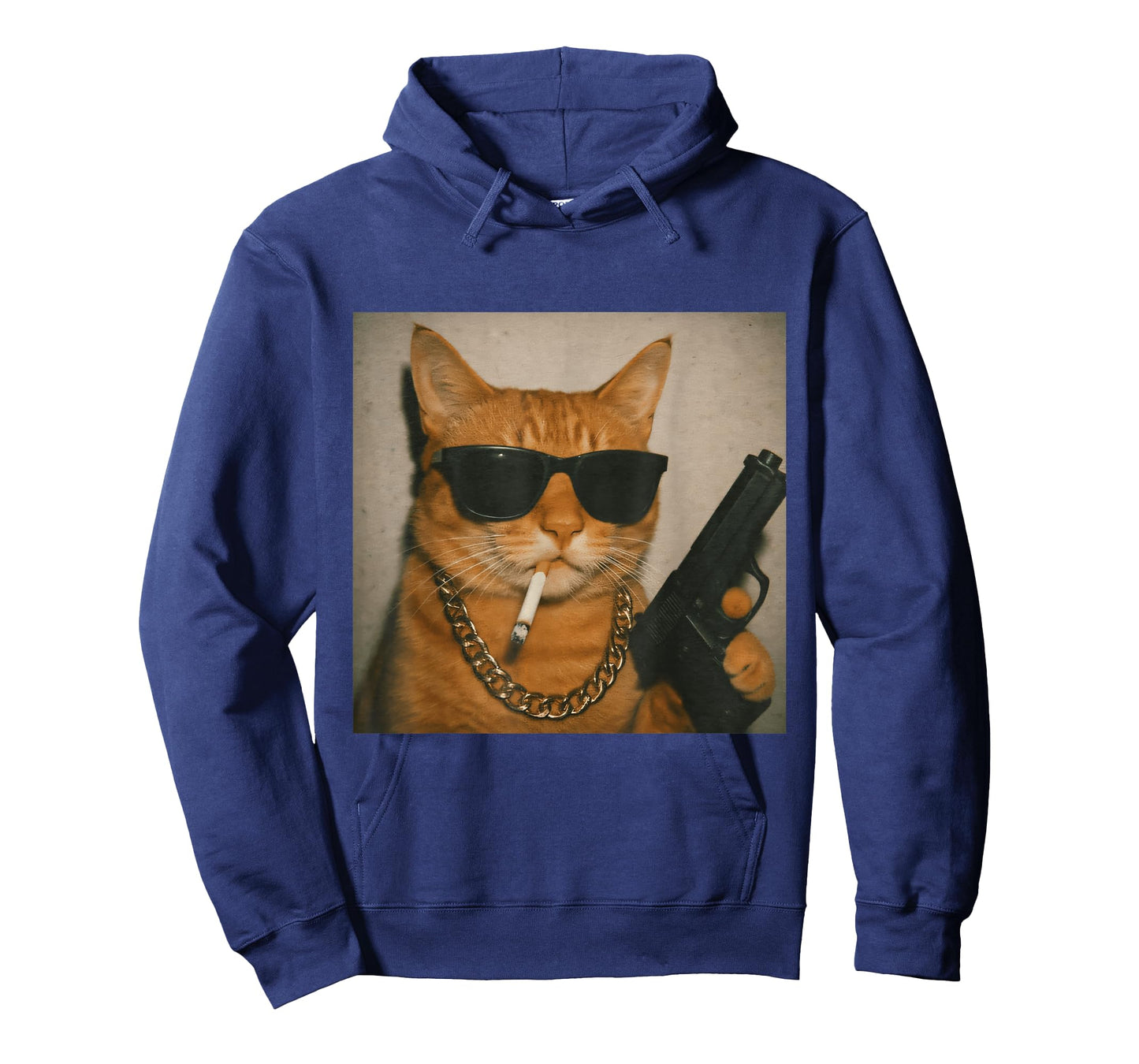 Funny Gangster Cat Smoking Gen Z Retro Meme Cat Lover T-Shirt
