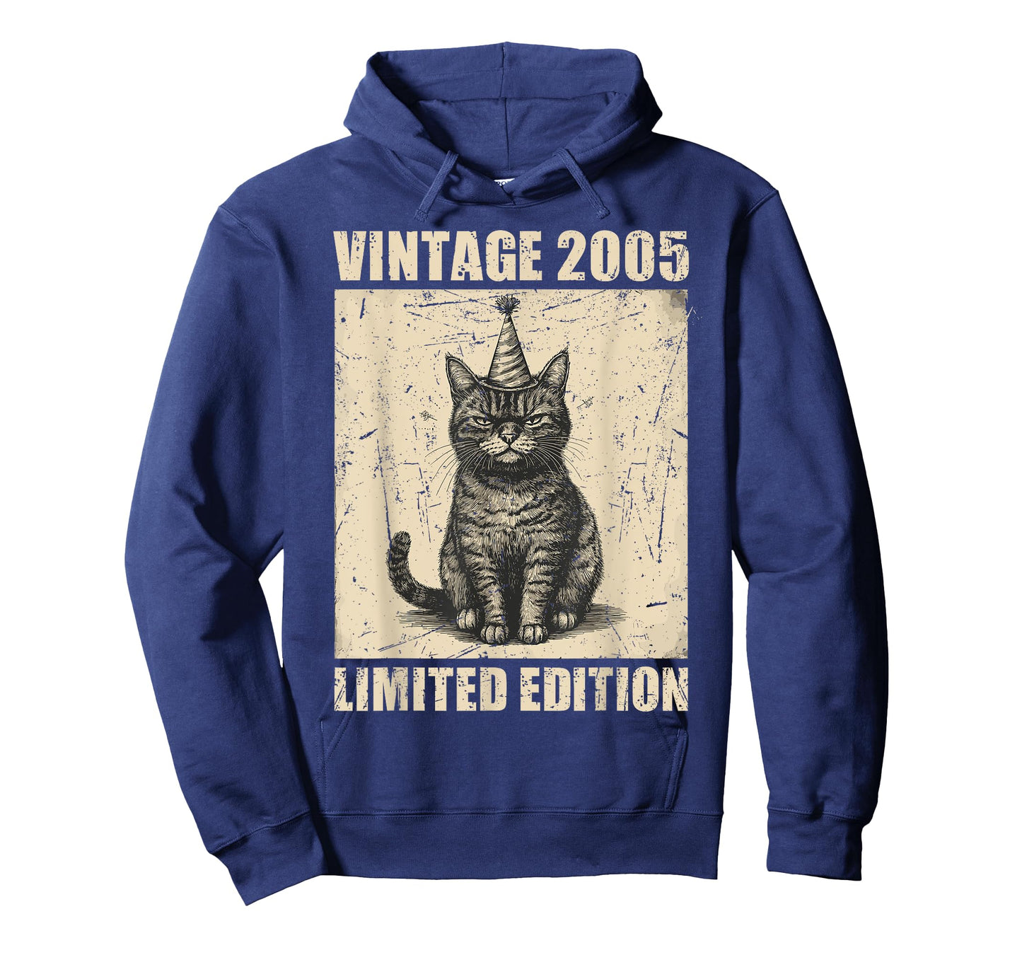 Vintage Cat 2005 Funny 20 Years Old Birthday Limited Edition T-Shirt for Men Women Kids