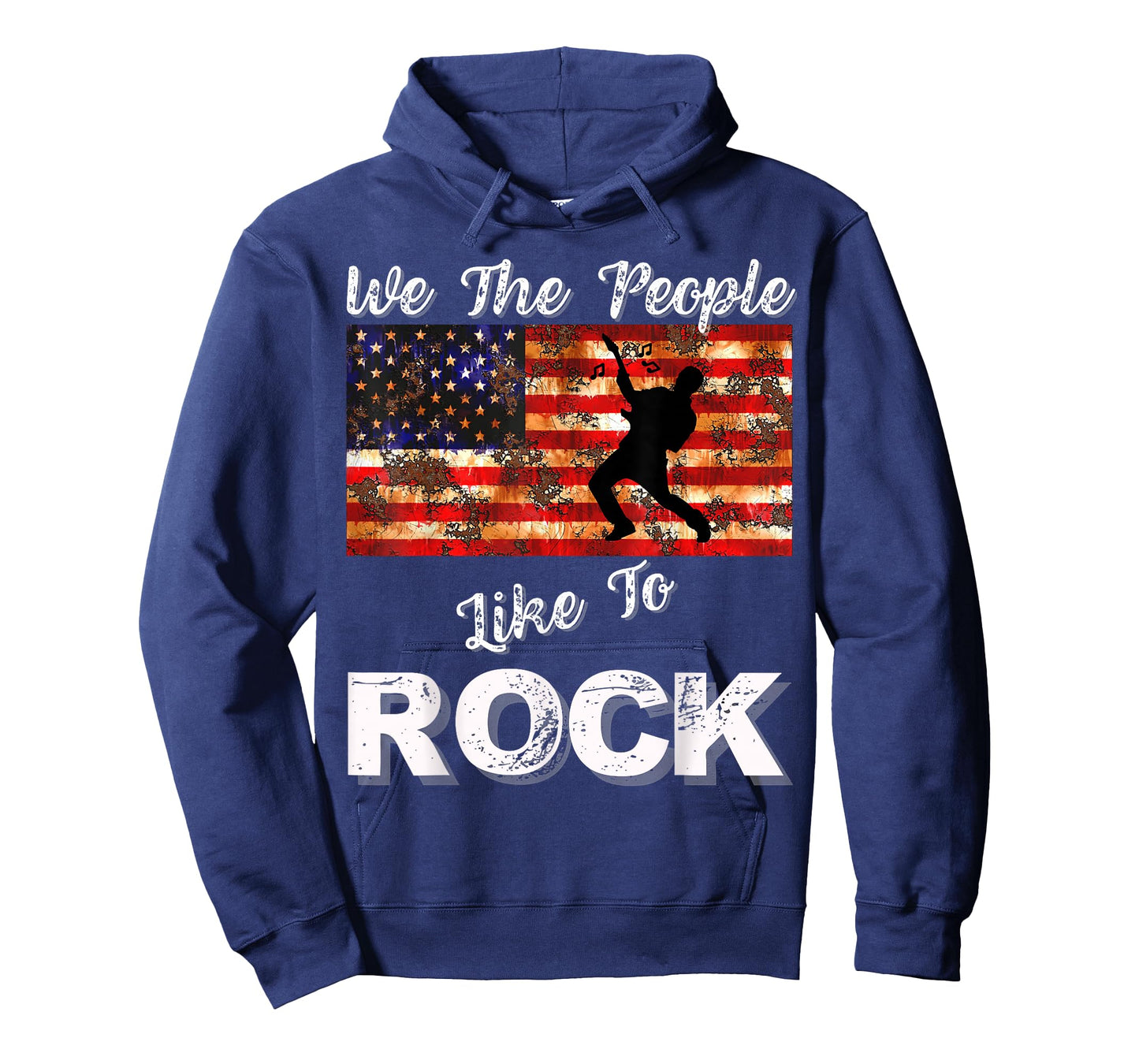 We The People Like to Rock American Flag 4th July Music T-Shirt