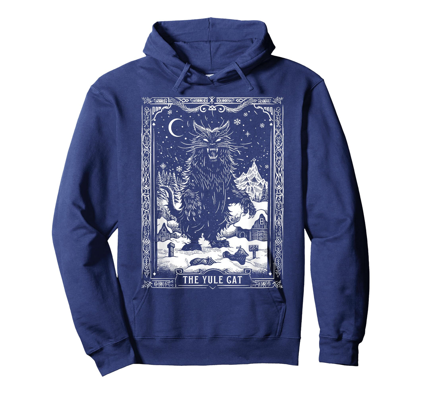 Vintage Retro The Yule Cat Tarot Card Dark Christmas Holiday T-Shirt