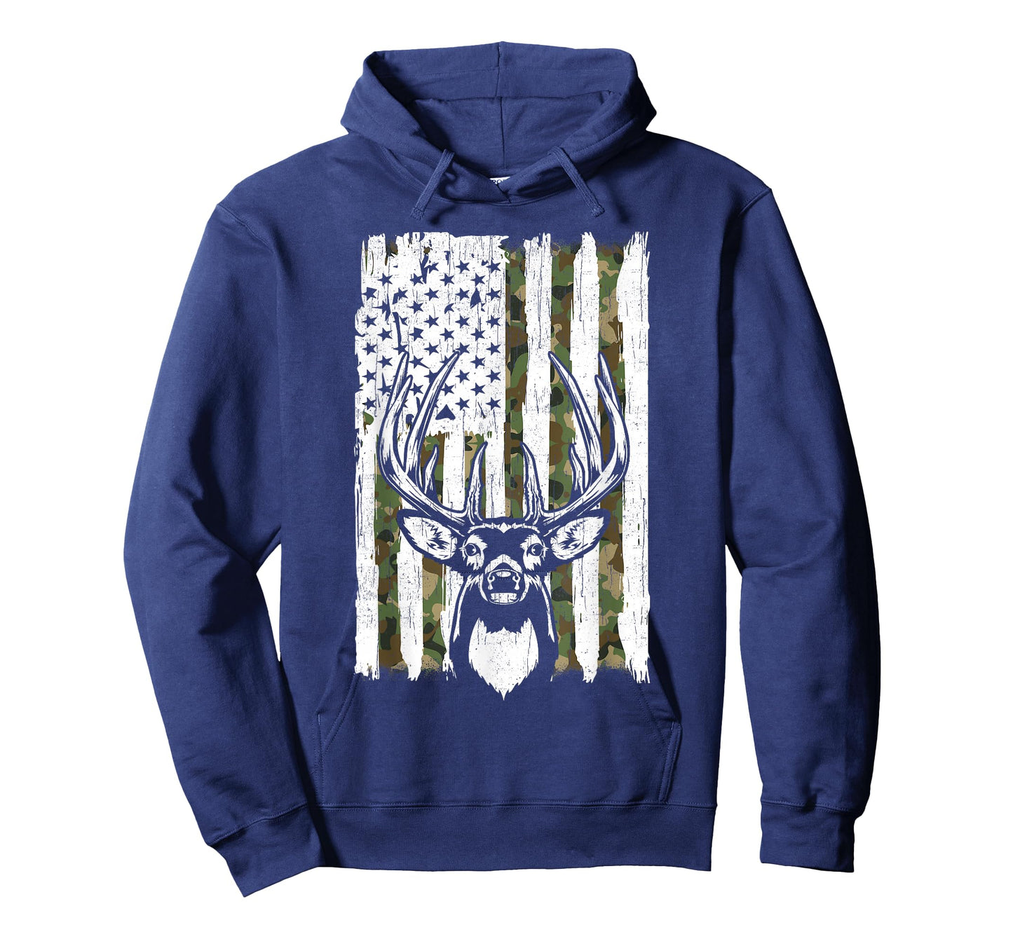 Youth American Flag Deer Hunting Camo Men Boy Whitetail Buck T-Shirt