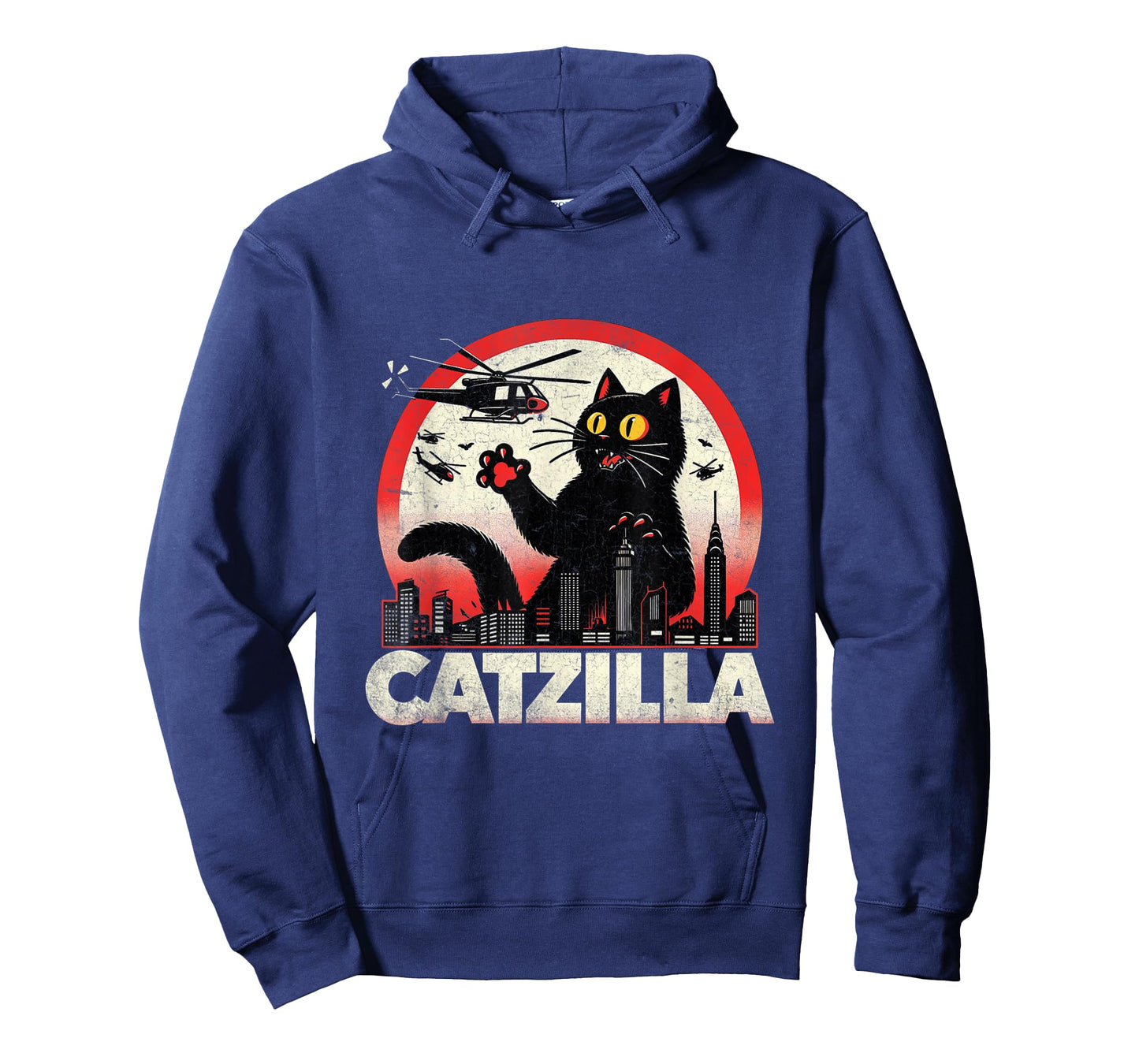 Retro Catzilla Cat Lovers Graphic Gifts Cat Mom Dad Catzilla T-Shirt