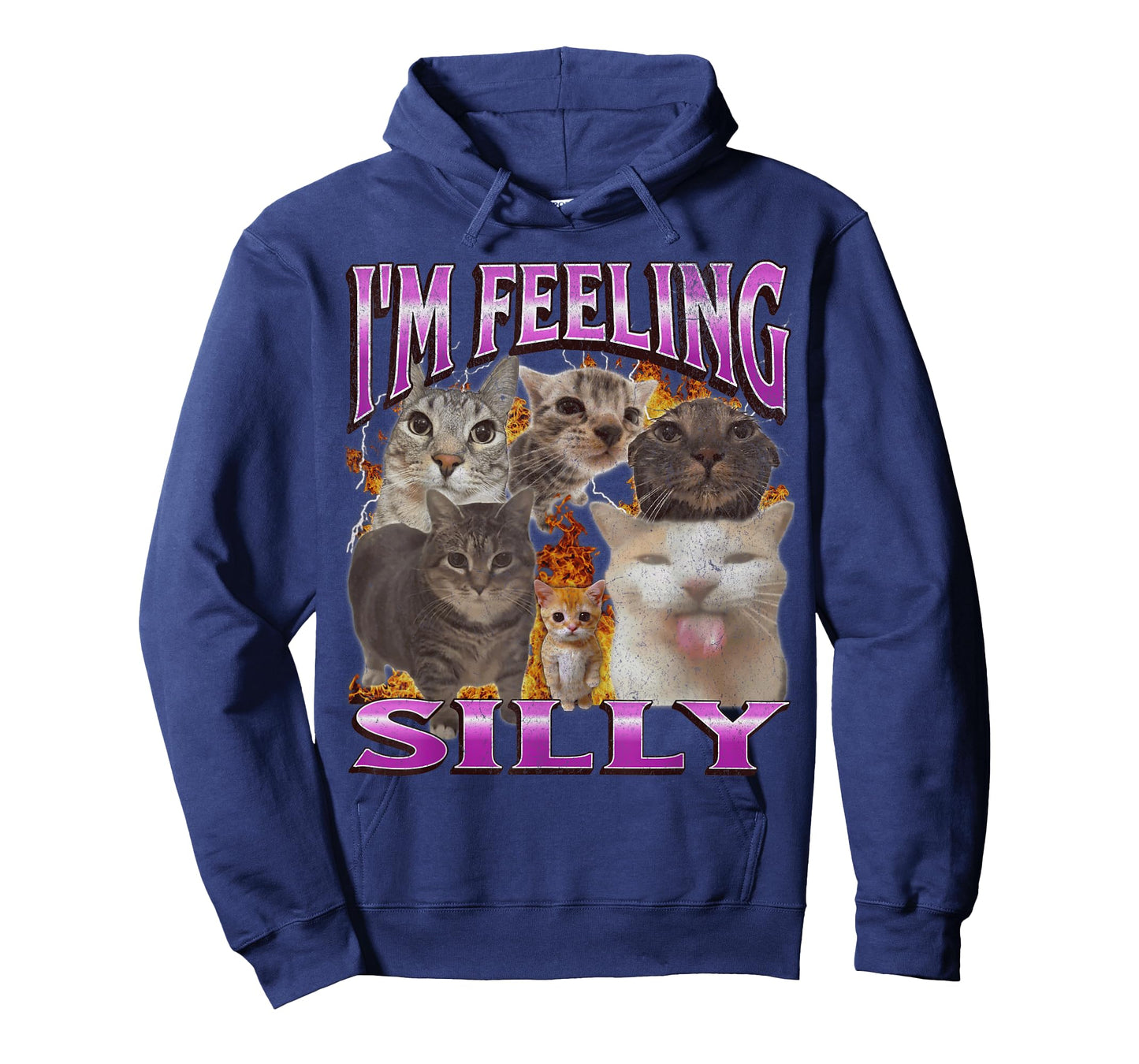 I'm Feeling Silly Funny Cat Meme Bootleg Graphic T-Shirt for Men Women