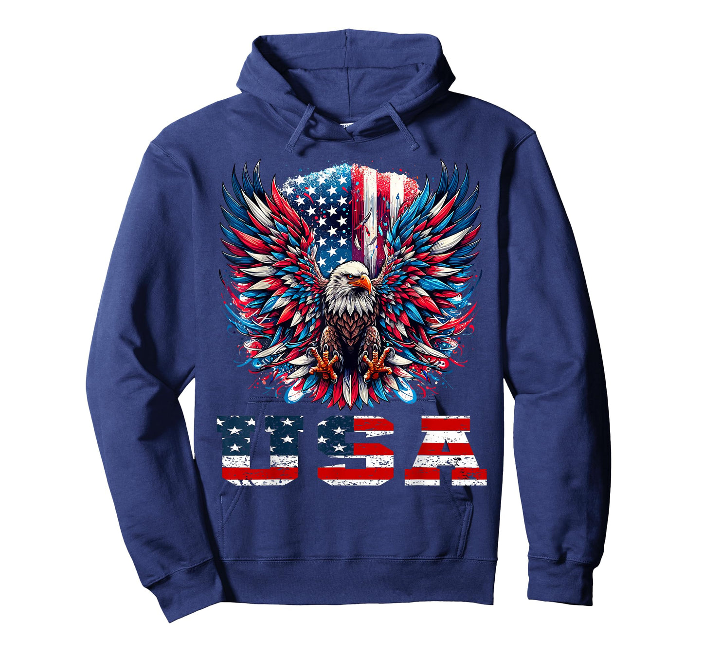 Patriotic Eagle USA Flag Design Graphic T-Shirt