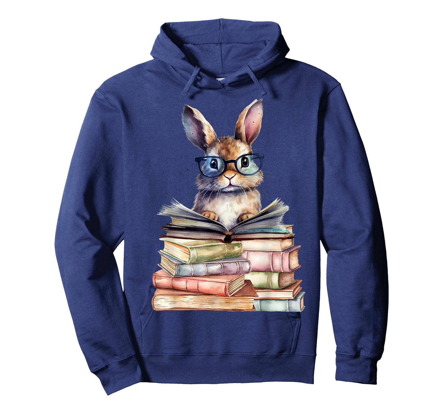 Cute Reading Bunny with Glasses Books Bookworm Reader Book T-Shirt