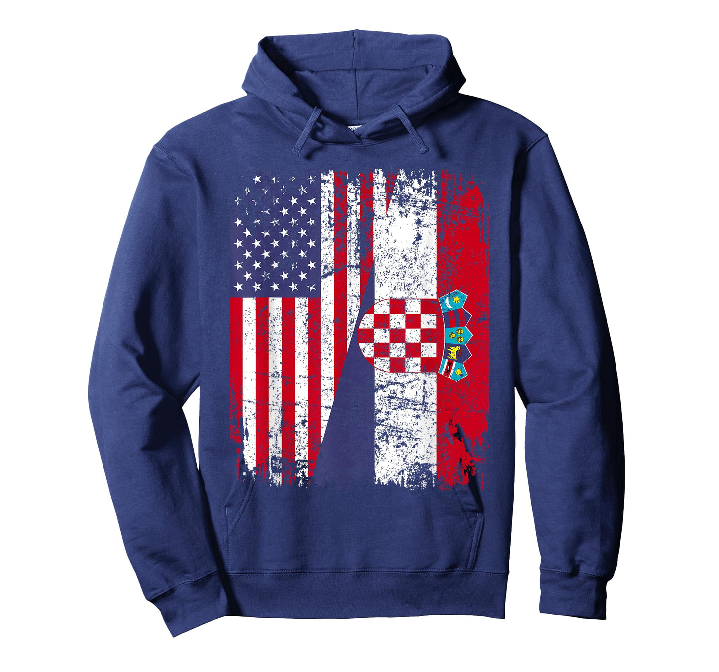 CROATIAN ROOTS | Half American Flag | CROATIA T-Shirt