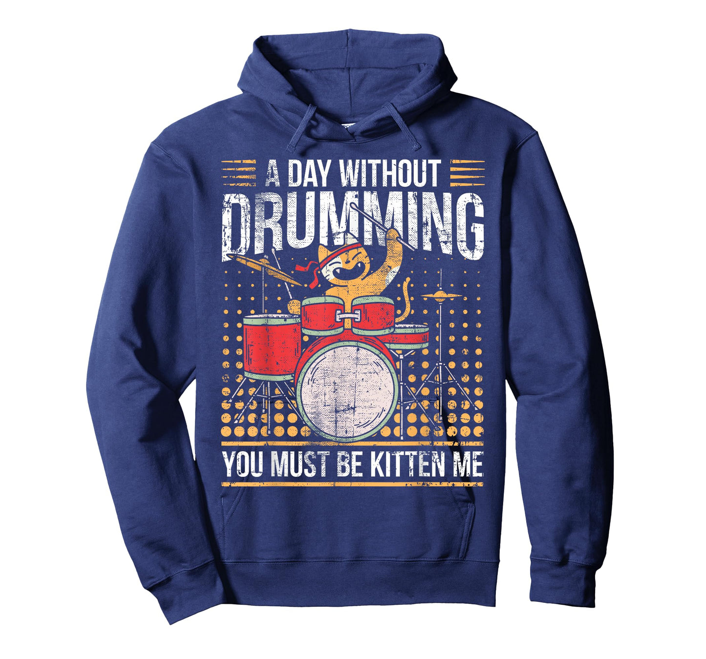 Drumming Cat Drummer Kitten Drum Set T-Shirt