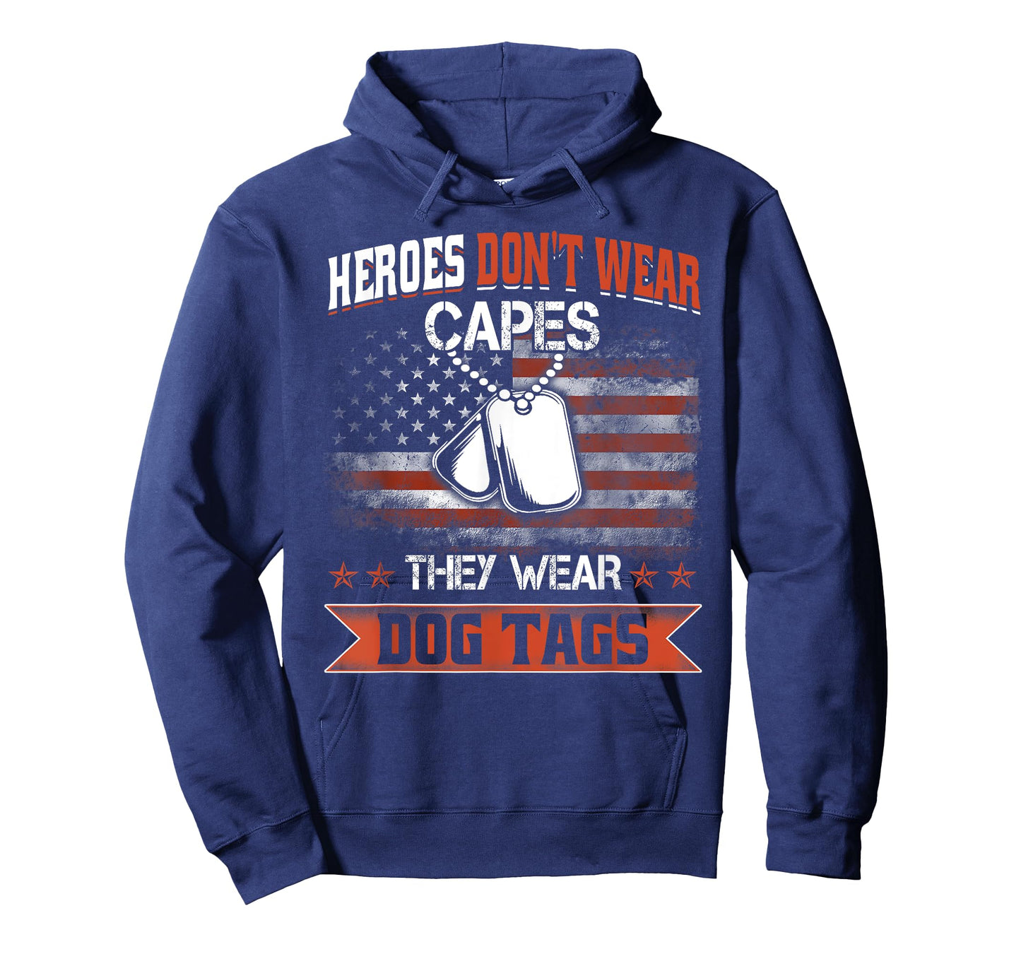 Heroes Don't Wear Capes, They wear Dog Tags Veteran Shirt T-Shirt