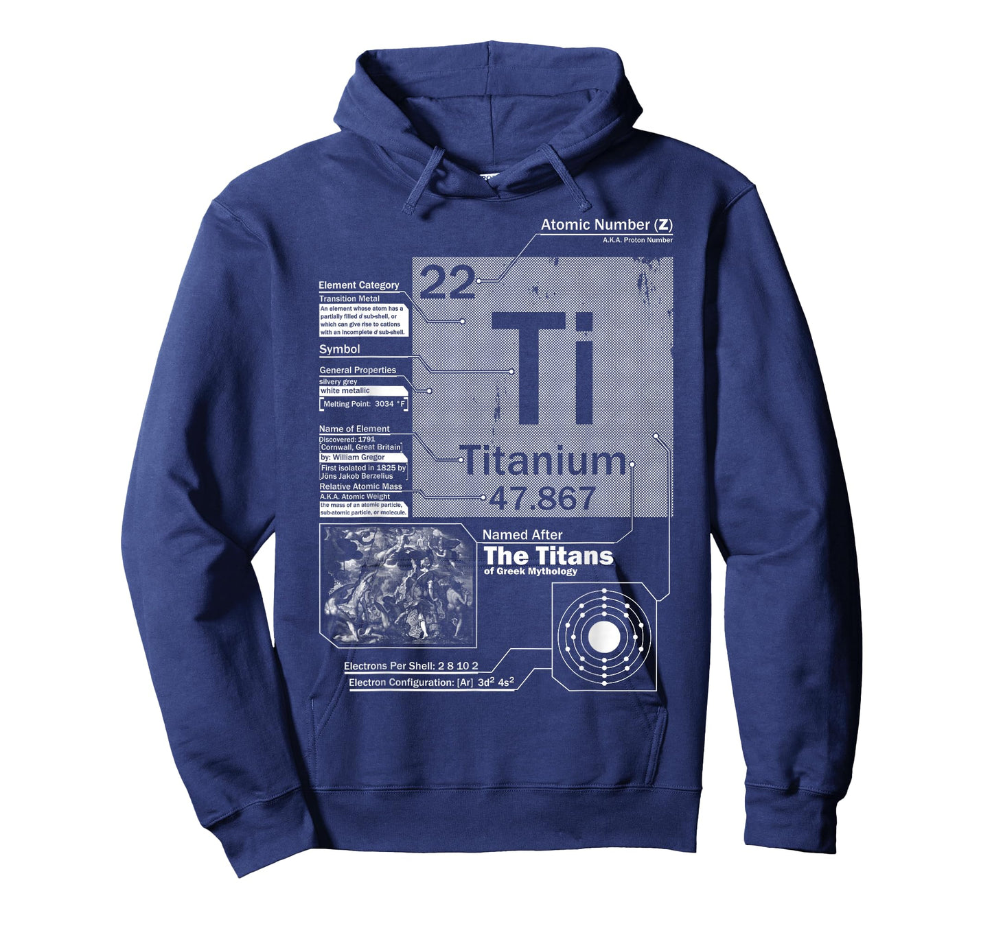 Titanium (Ti) Element | Atomic Number 22 Science T-Shirt