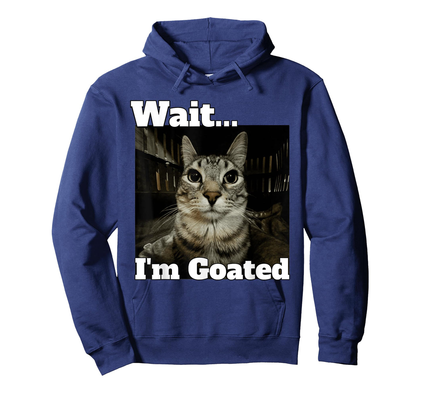 Wait I'm Goated Brainrot Cat Meme T-Shirt for Men Women