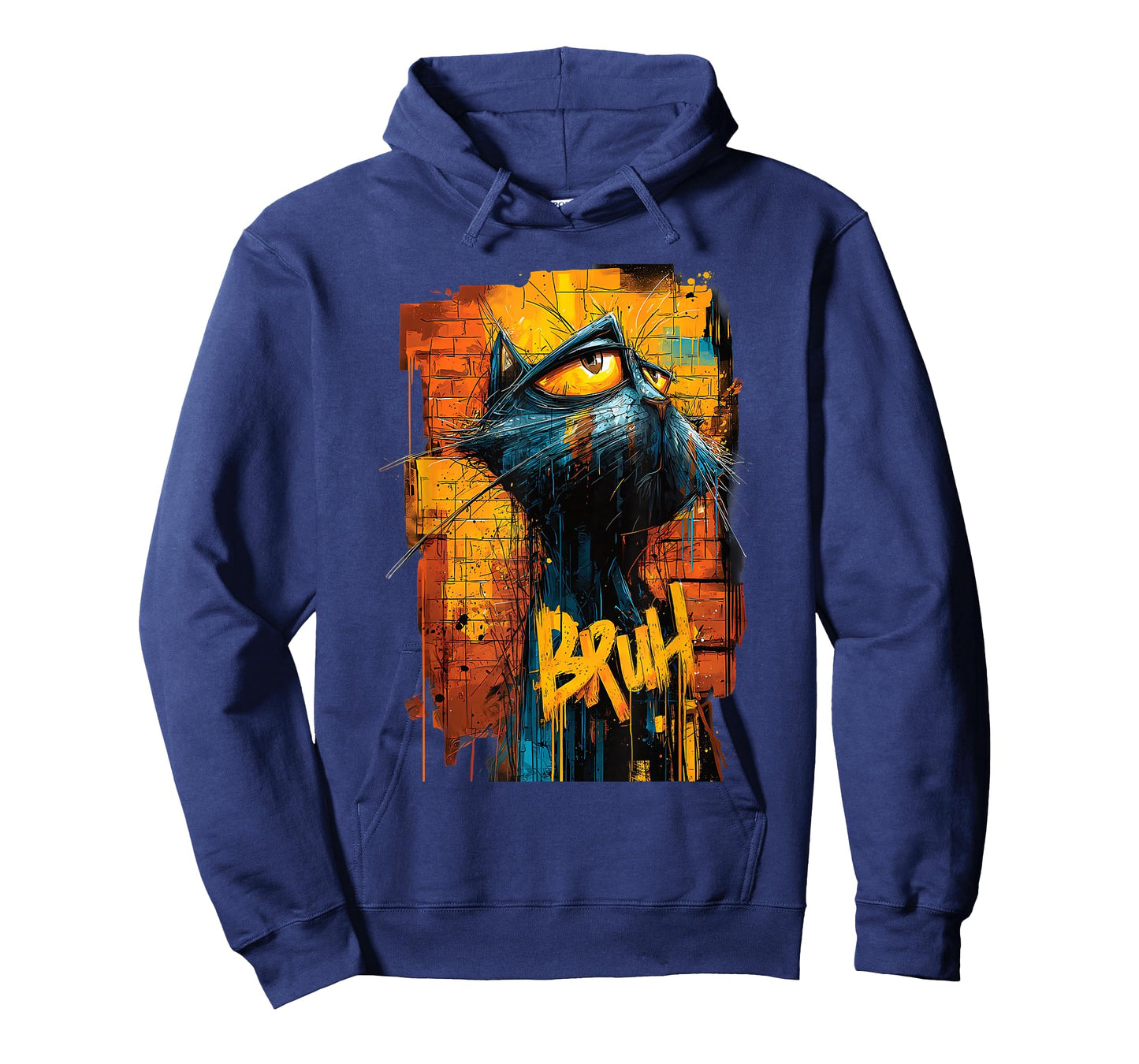 Weary Cat Bruh Graffiti Funny Boys Women Teens Kids Graphic T-Shirt