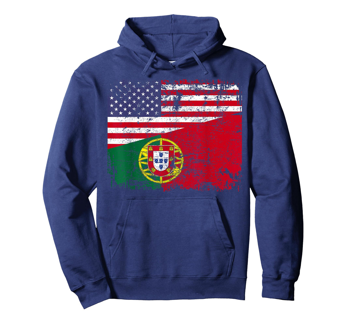 PORTUGUESE ROOTS | Half American Flag | USA PORTUGAL FLAG T-Shirt