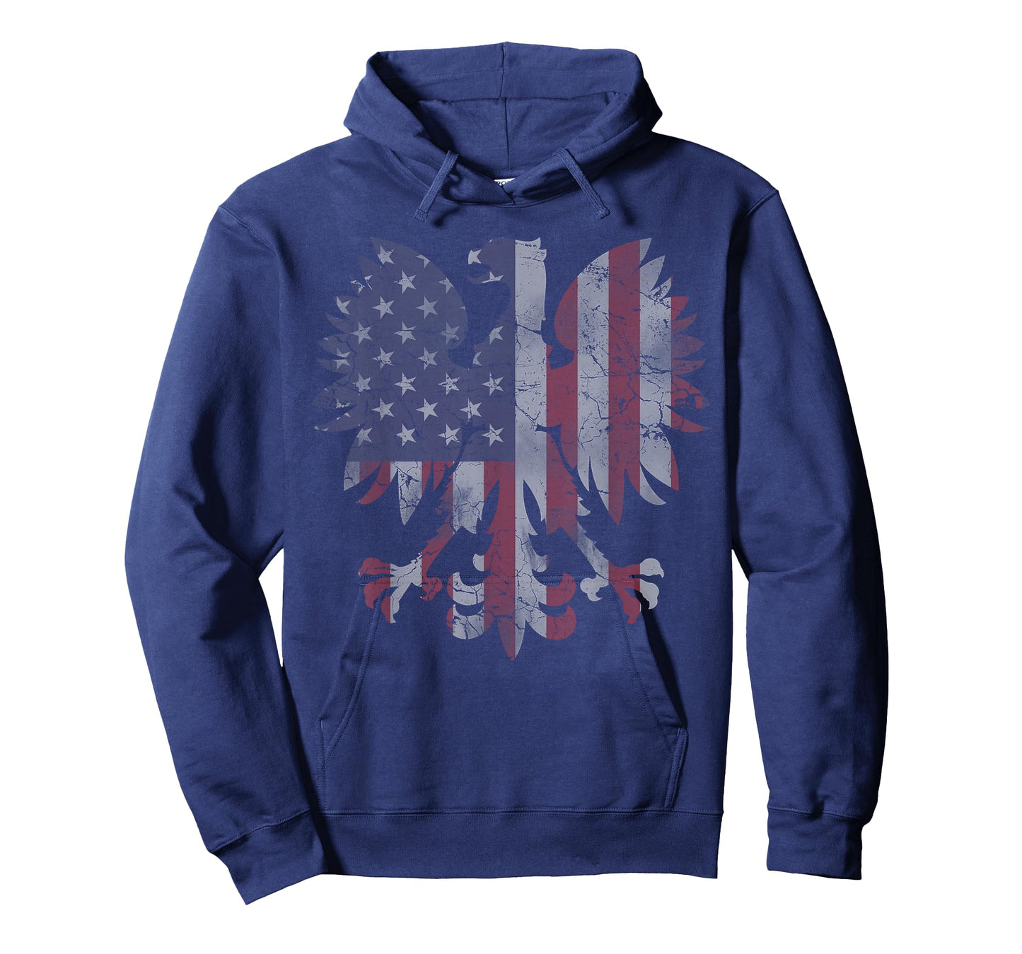 Retro Fade Polish American Flag Eagle Heritage Men Women T-Shirt