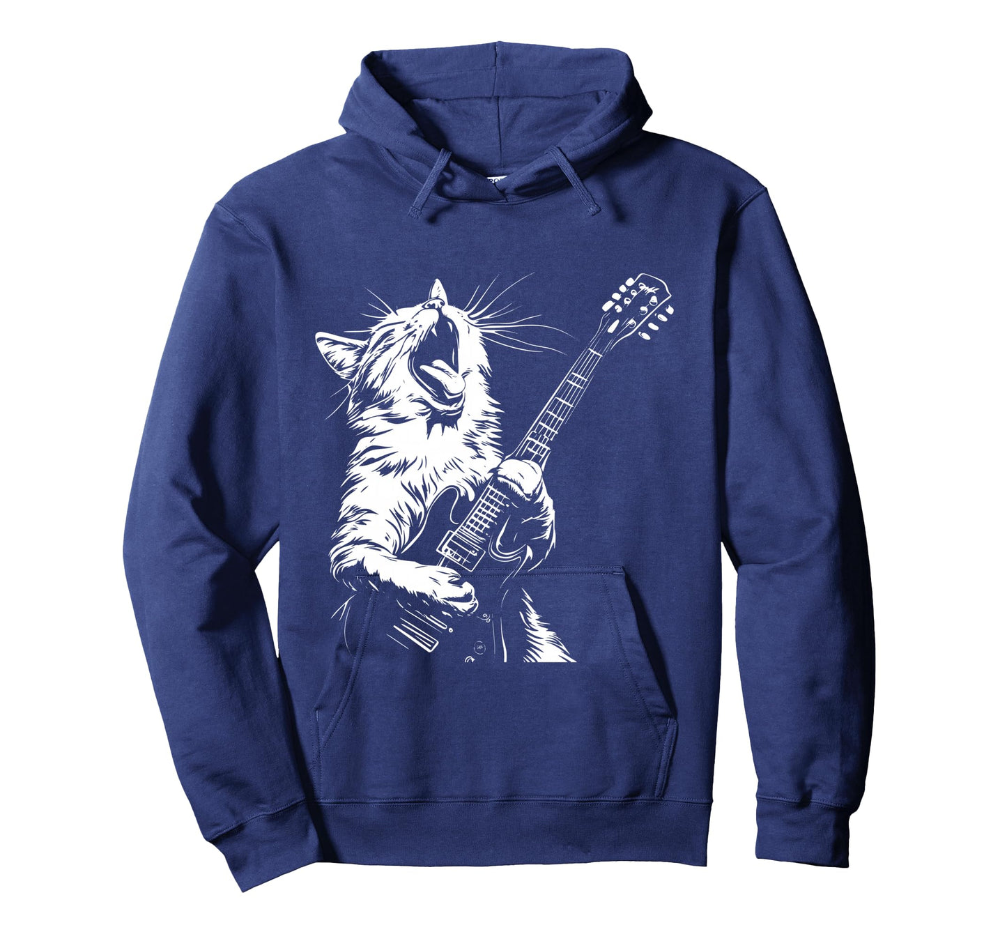 Funny Cat Playing Guitar Long Sleeve T-Shirt