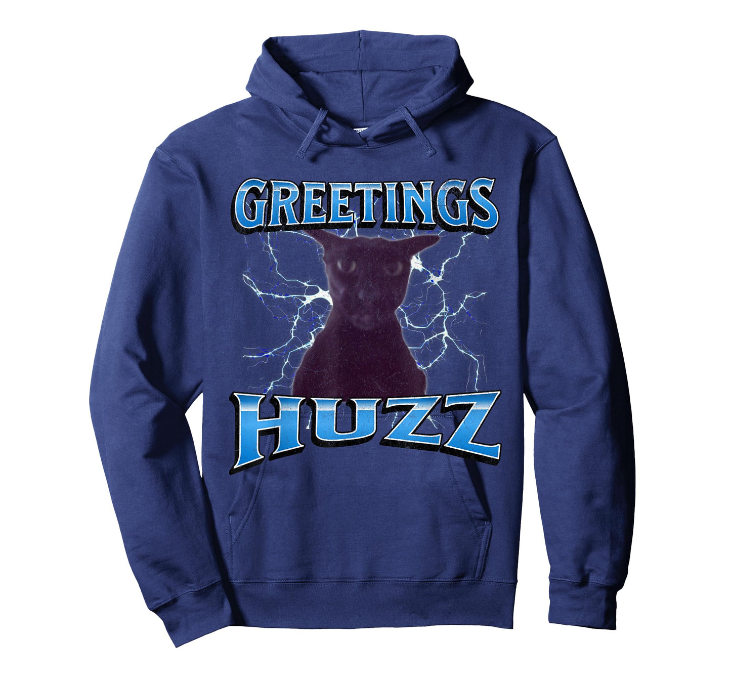 Greetings Huzz Funny Larry Cat Meme Bootleg Graphic T-Shirt for Men Women