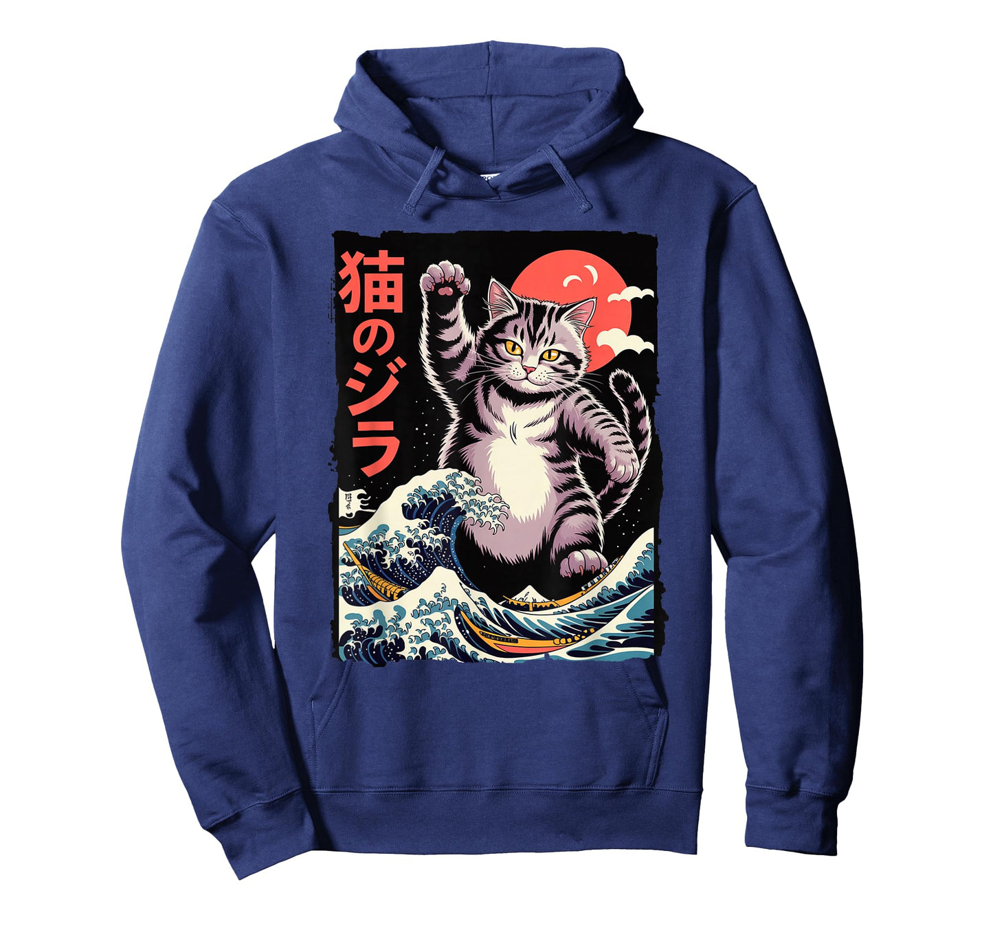 Catzilla Giant Cat Kaiju - Japanese Wave Graphic T-Shirt