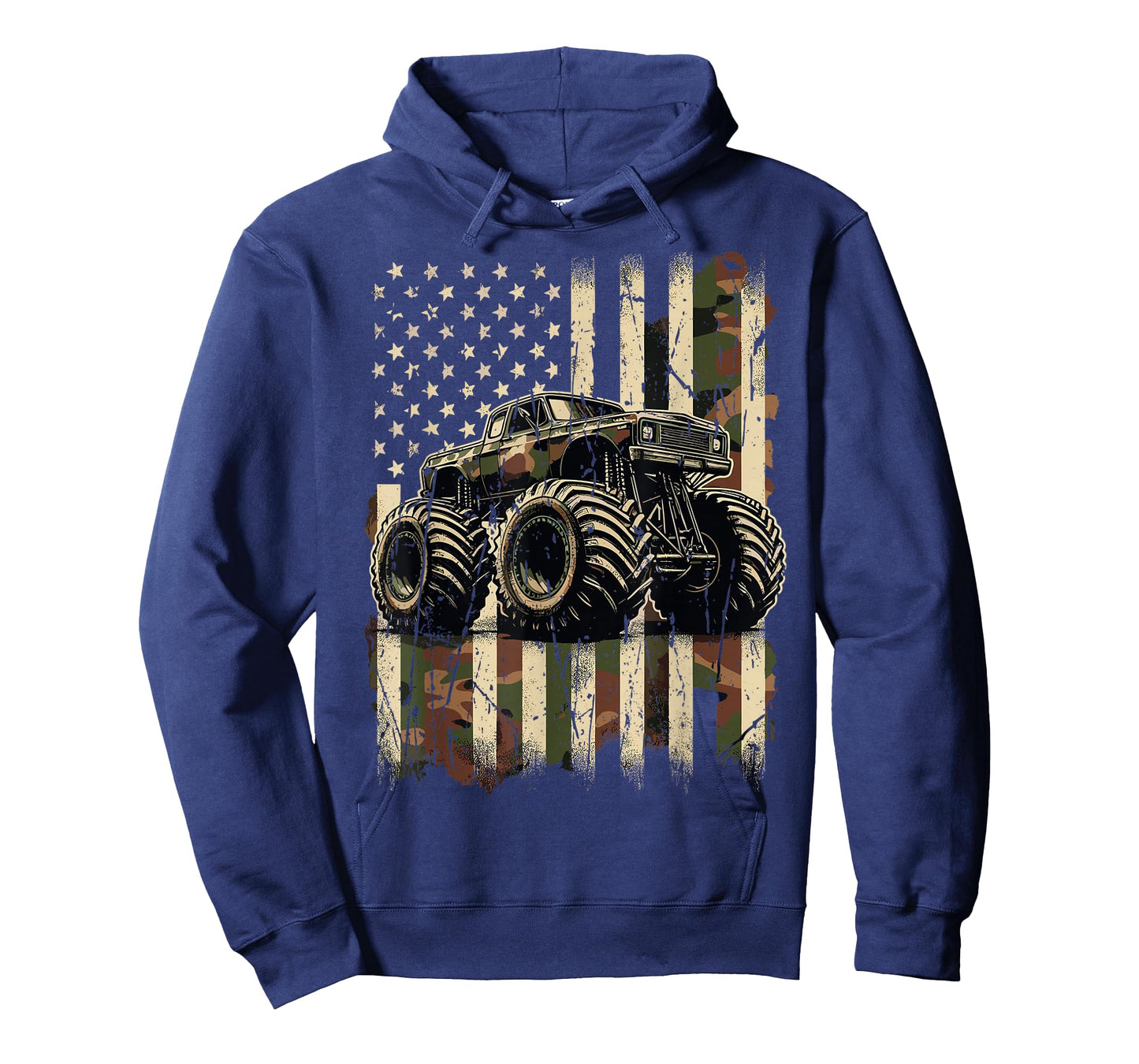 Monster Truck USA Flag 4th July T-Shirt