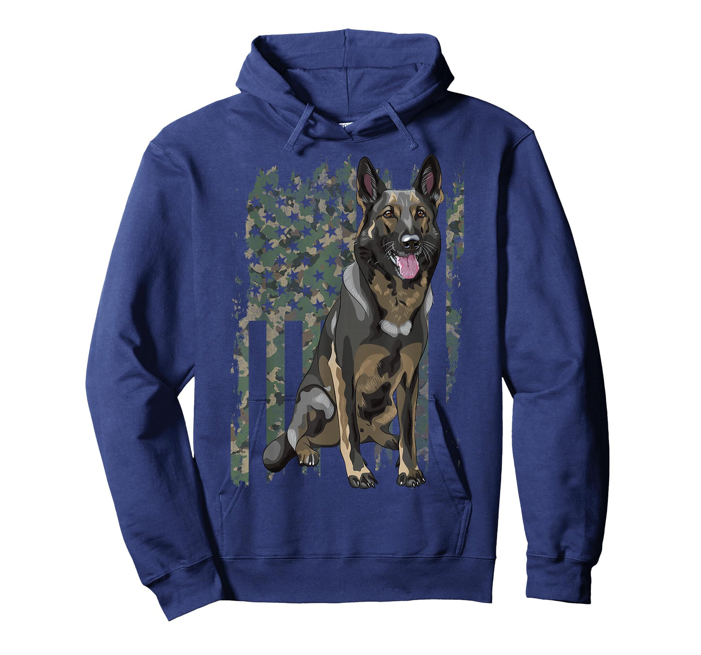 German Shepherd Shirt Patriotic Camo American Flag Dog Breed T-Shirt
