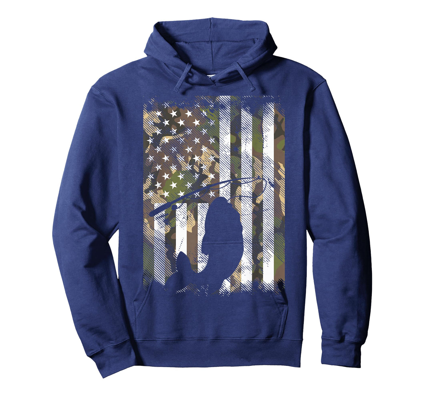 Camo American Flag Fish Fishing Patriotic Fisherman Gift T-Shirt
