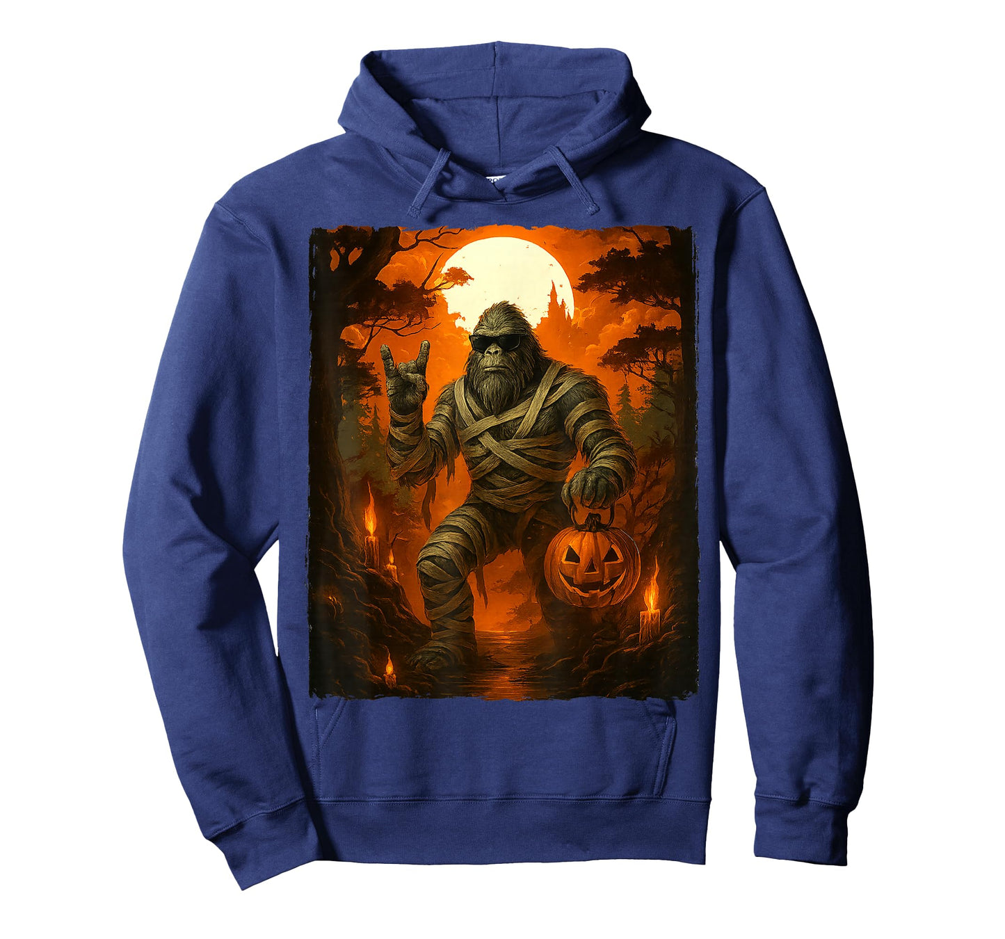 Funny Jack O lantern Mummy Bigfoot Halloween Costumes Mens T-Shirt