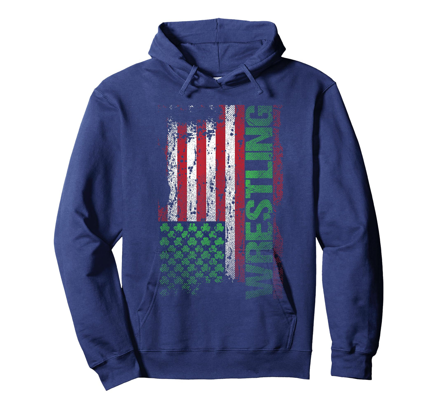 Irish American Flag St Patrick's Day Wrestling T-Shirt for Women Kids Men