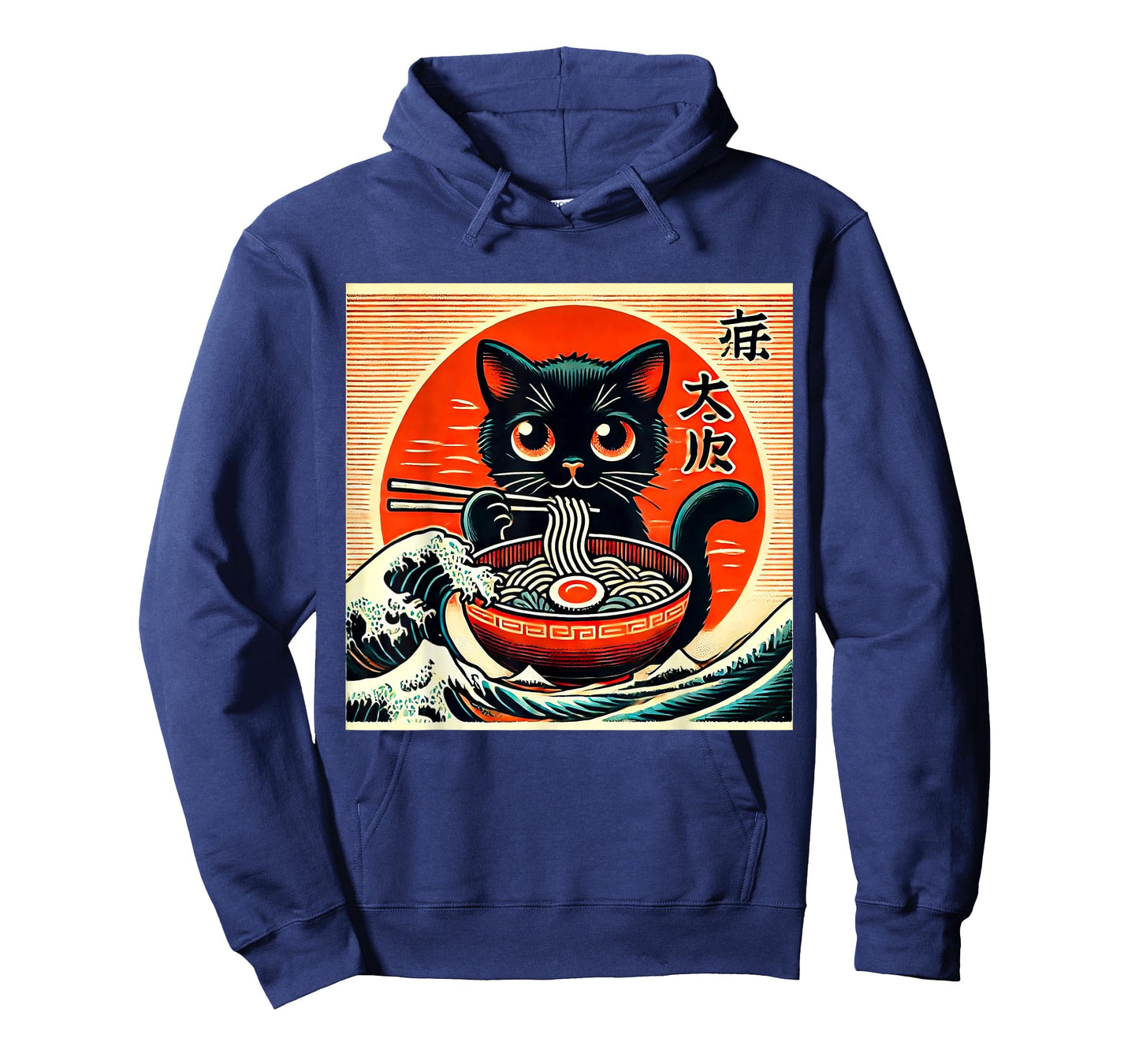 Cat Ramen Japanese Funny Graphic Tees Kawaii Cat Anime T-Shirt