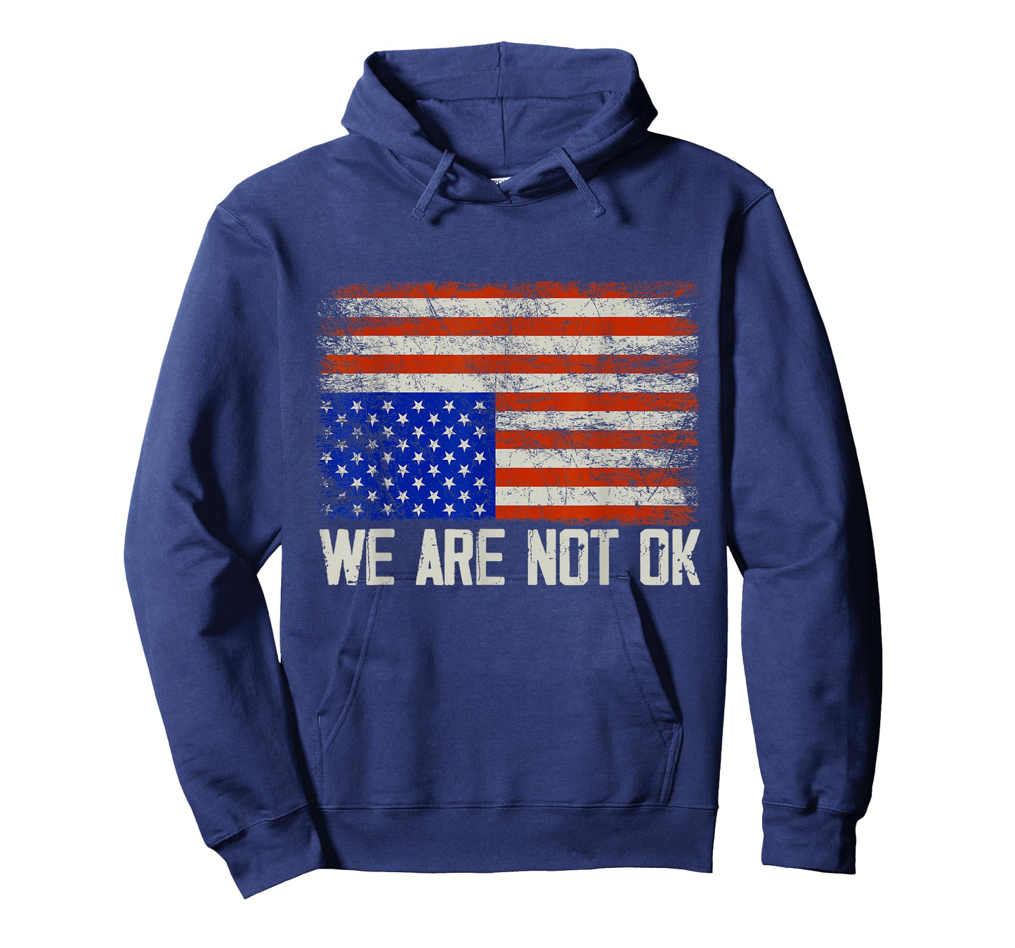 We Are Not Ok USA Flag Upside Down T-Shirt for Women Men