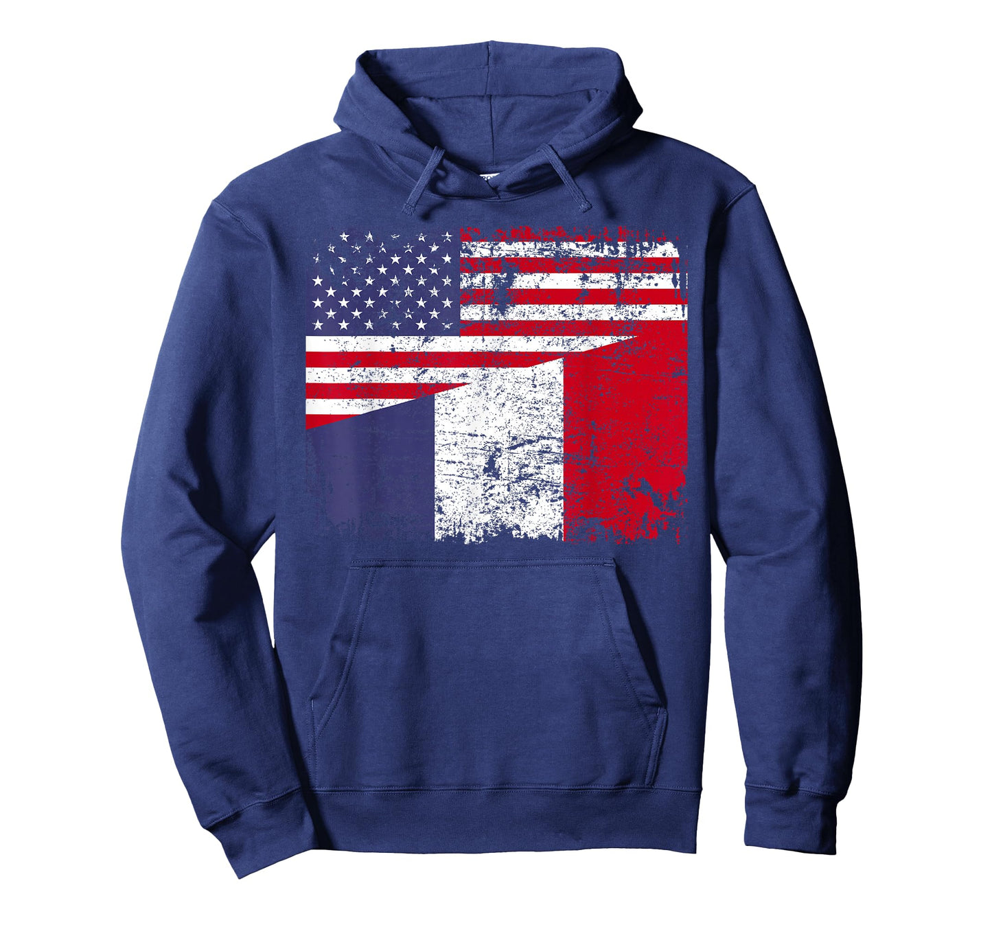 FRENCH ROOTS | Half American Flag | USA FRANCE FLAG T-Shirt