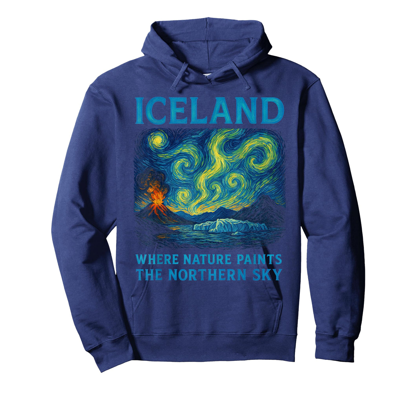 Iceland - Northern Lights Van Gogh Style, Aurora Borealis T-Shirt